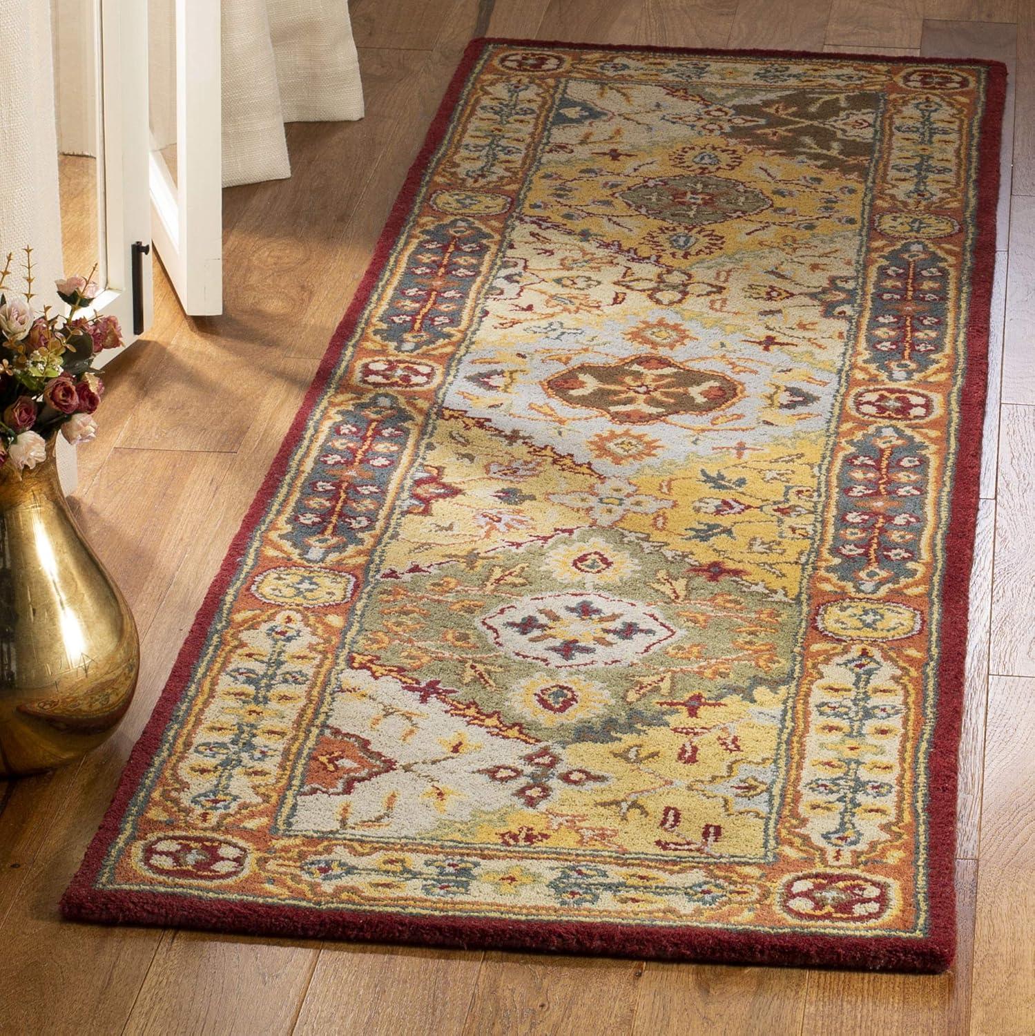 SAFAVIEH Heritage Regius Traditional Wool Runner Rug, Multi, 2'3" x 8'