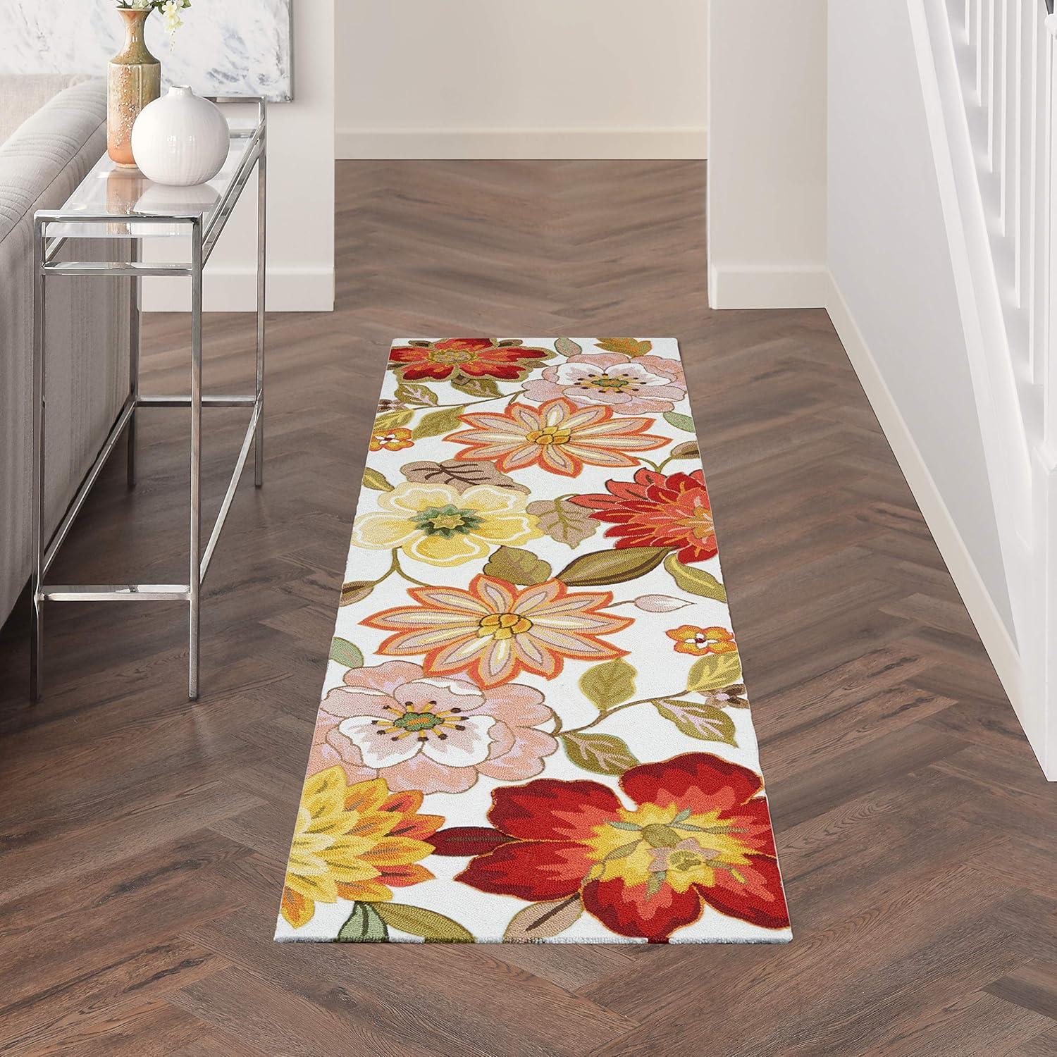 Nourison Fantasy FA18 Aqua Area Rug 5' x 7'6"