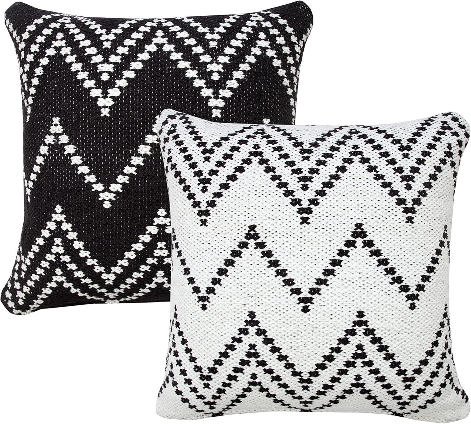 Textured Cotton Throw Pillow