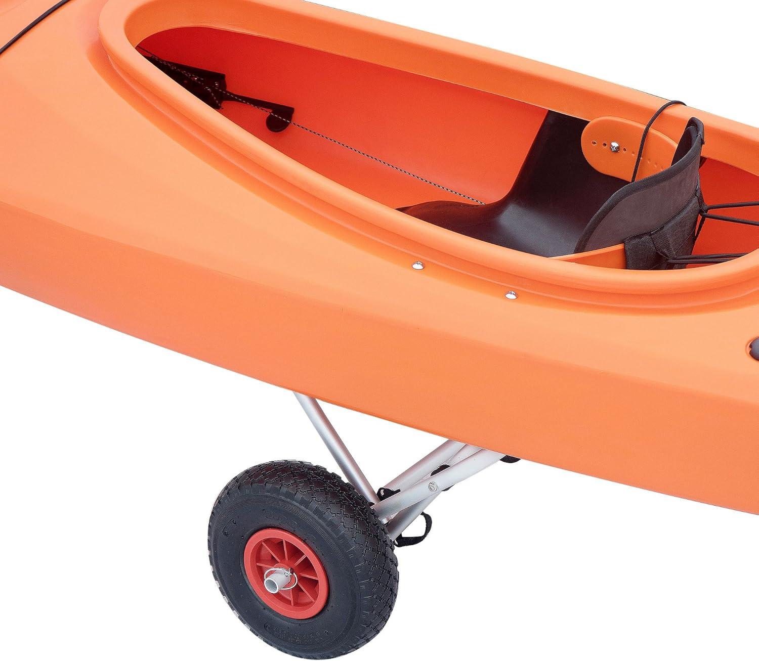 Silver Aluminum Folding Kayak Cart with Foam Cushions