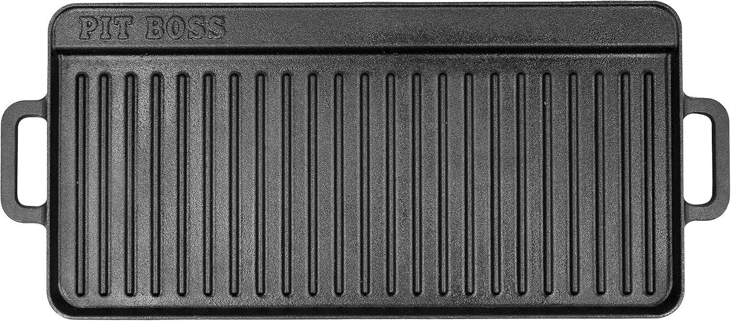 Pit Boss Pit Boss Cast Iron Rectangular Reversible Grill and Griddle Pan