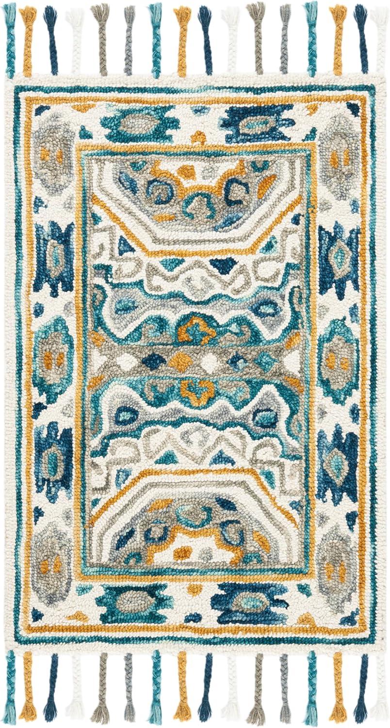 Aspen APN251 Hand Tufted Accent Rug - Ivory/Charcoal - 2' X 3' - Safavieh.