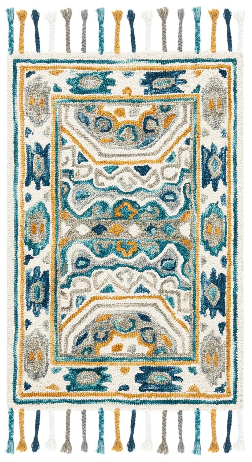Aspen APN251 Hand Tufted Accent Rug - Ivory/Charcoal - 2' X 3' - Safavieh.