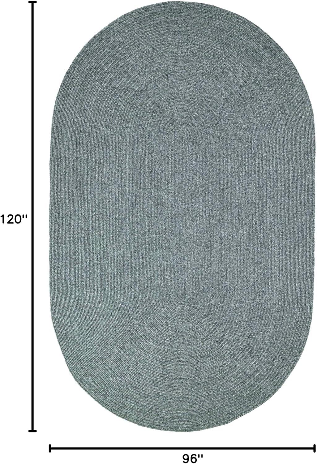 Lagoon Breeze 8' x 10' Oval Reversible Braided Rug