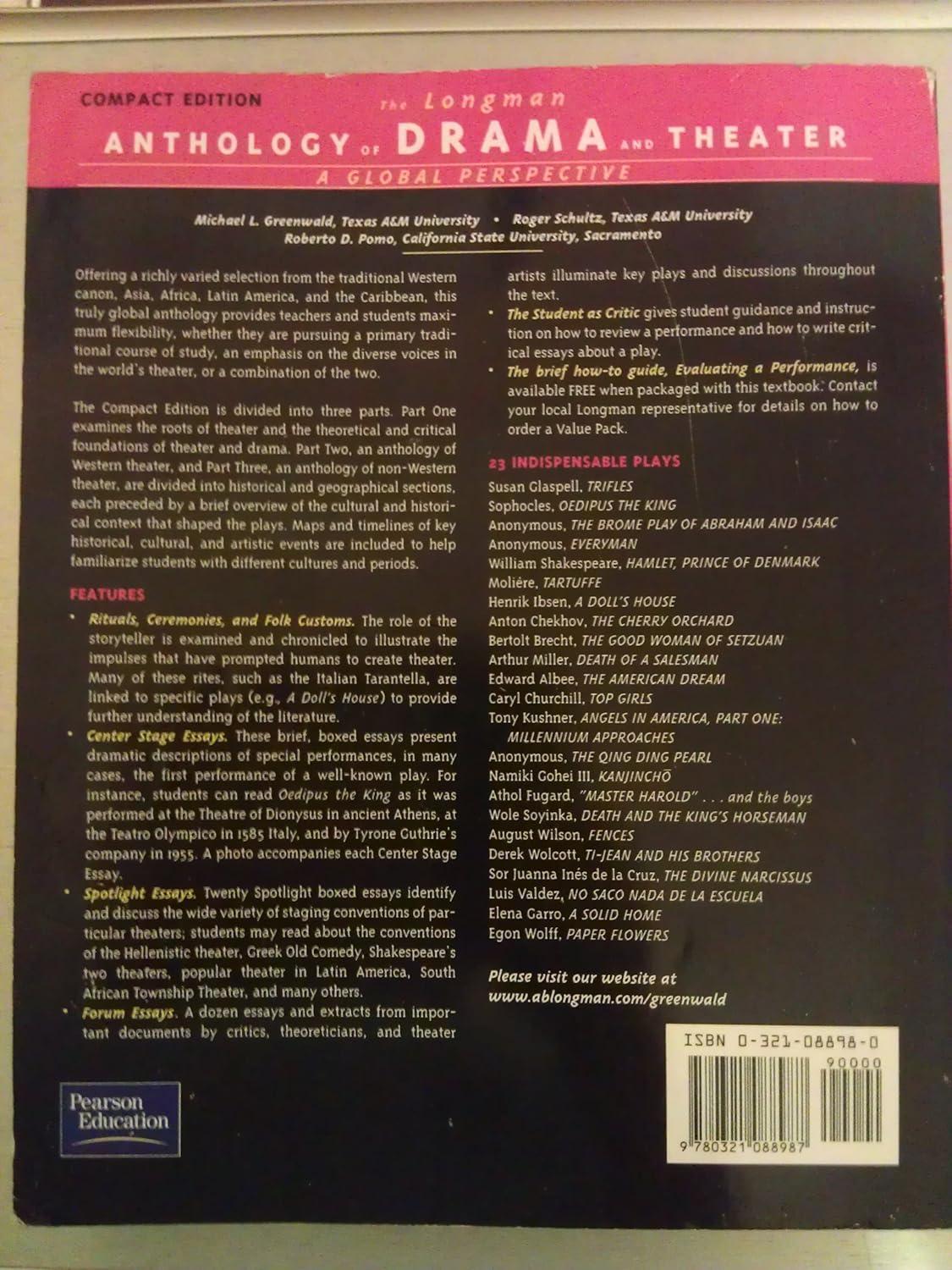Compact Edition Anthology of Drama and Theater: Global Perspective
