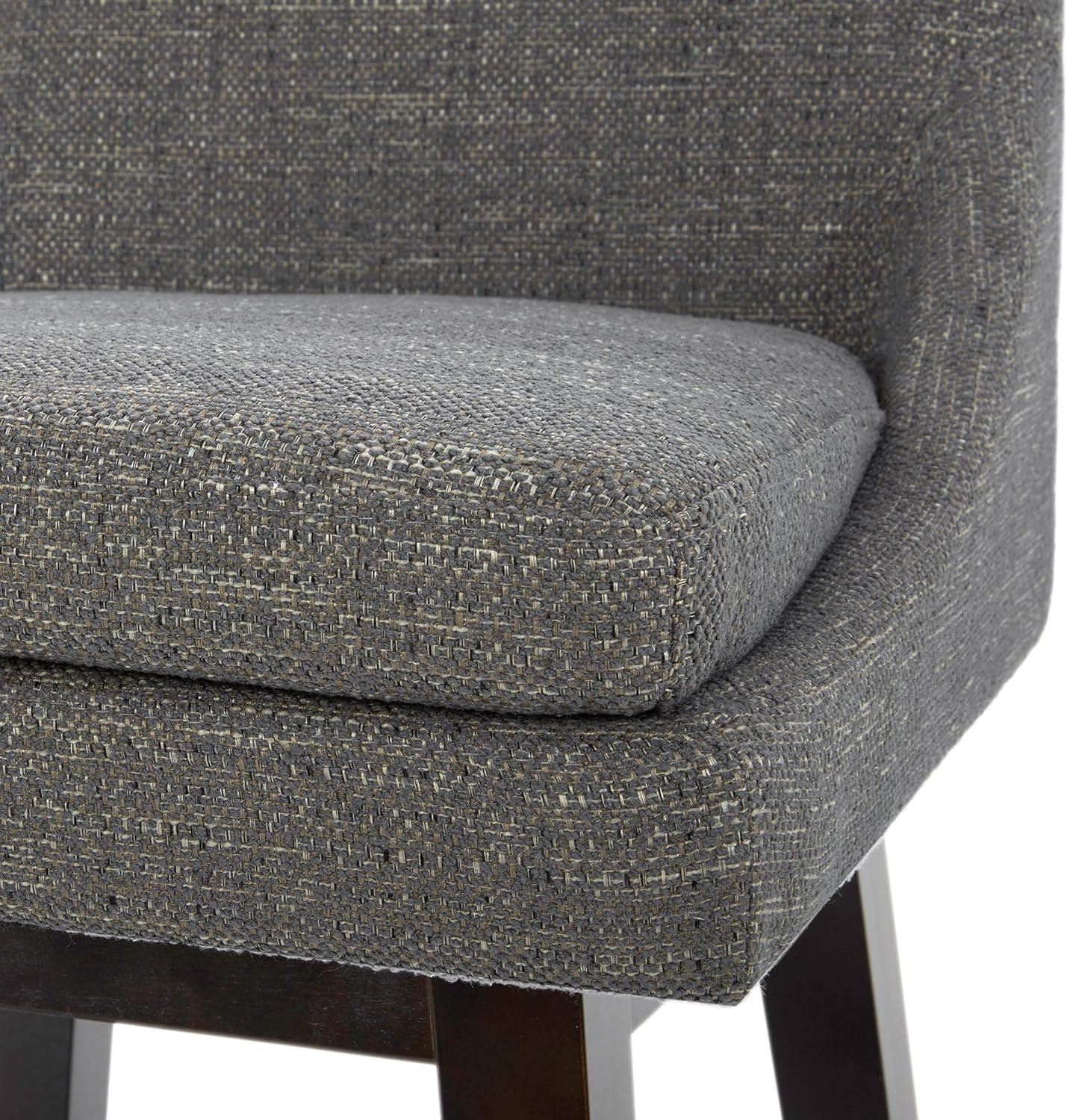 Fiona 26.8 in. Saddle Brown High Back Solid Wood Frame Swivel Counter Height Bar Stool with Faux Leather Seat(Set of 2)