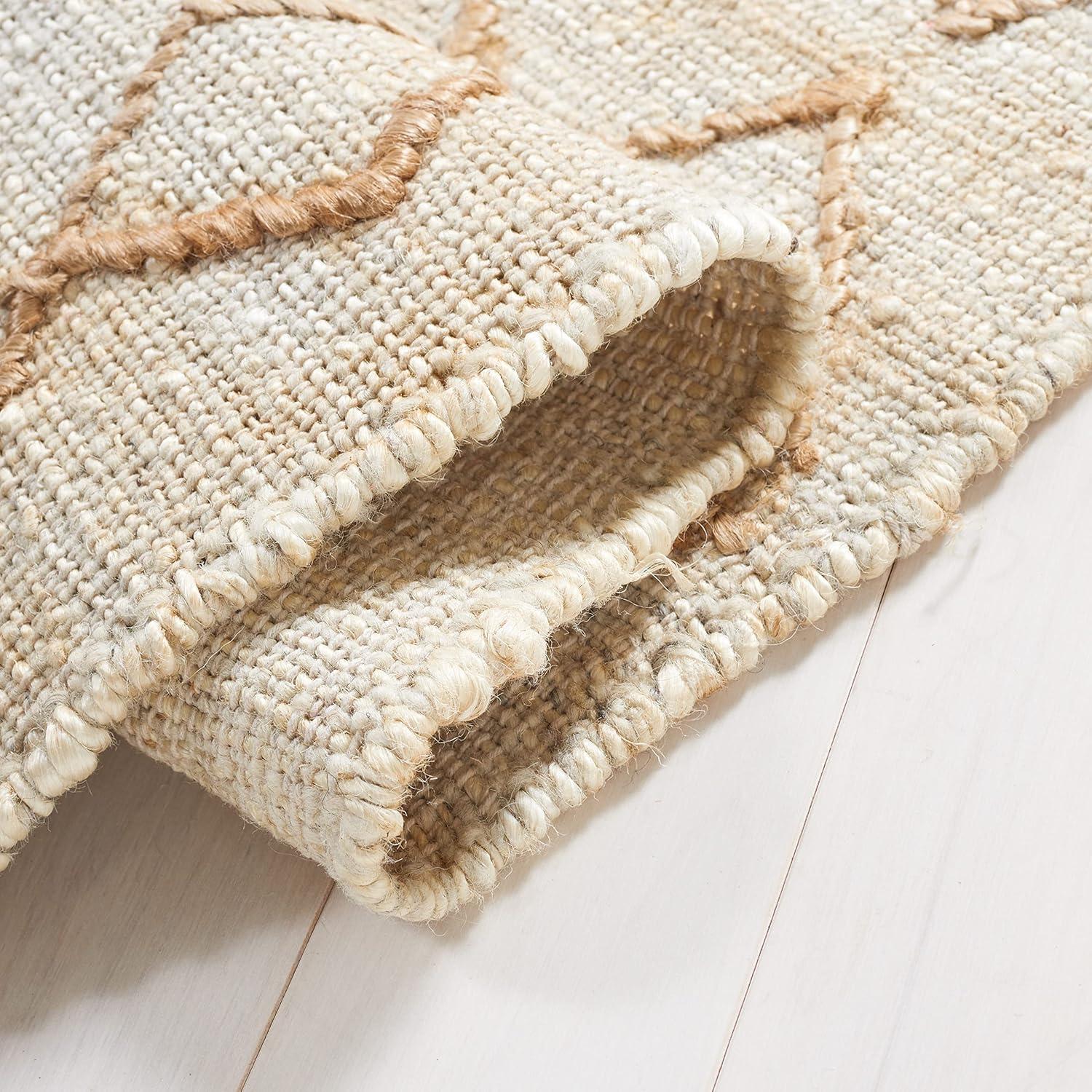 Handmade Cotton Bliss 5' x 8' Natural & Beige Area Rug