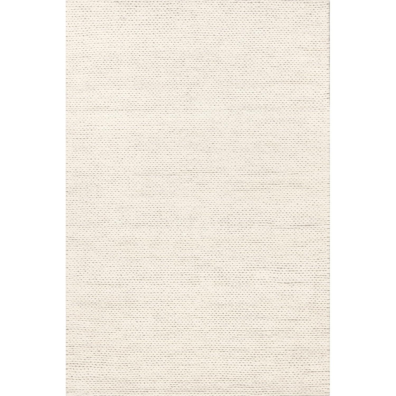 nuLOOM Penelope Braided Wool Off White 5' x 8' Farmhouse Area Rug