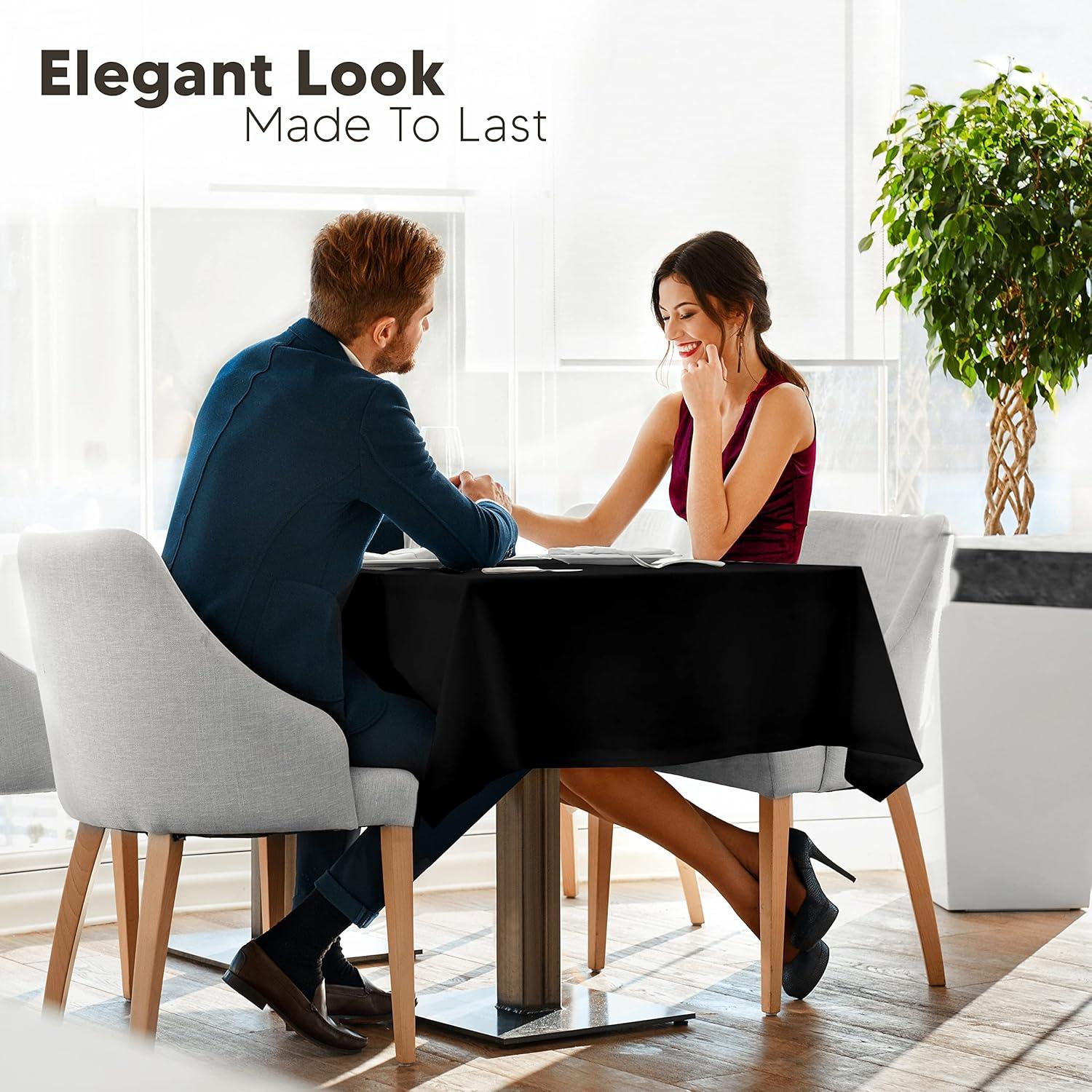 2 Pack Burgundy Tablecloth Rectangular - 60x120 Inch - Linen Textured Table Cloth Wrinkle Free Washable Decorative Fabric Table Cover for Buffet Banquet Parties Event Holiday Dinner