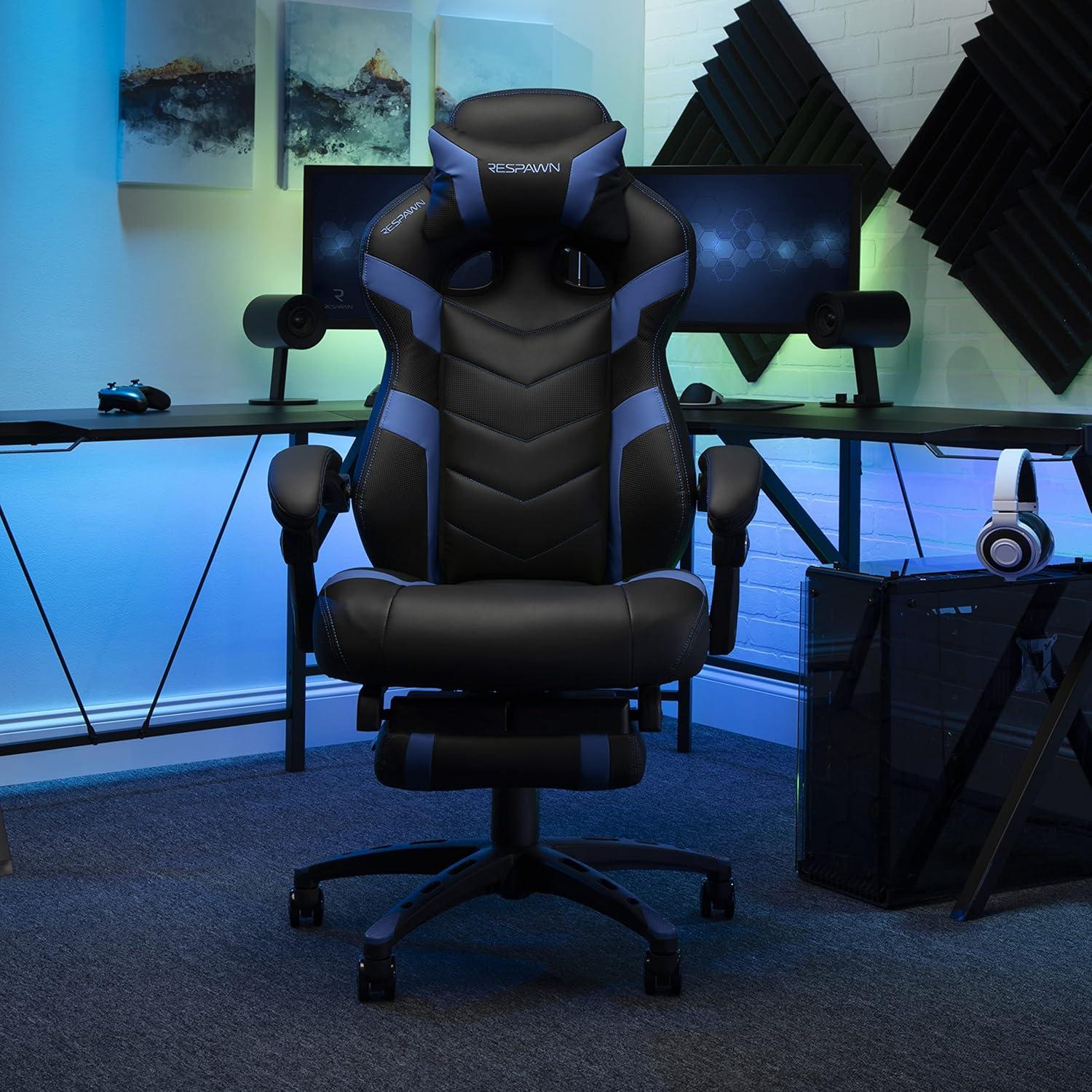 Respawn RESPAWN 110 Pro Gaming Chair - Gaming Chair with Footrest, Reclining Gaming Chair, Video Gaming Computer Desk Chair, Adjustable Desk Chair, Gaming Chairs For Adults With Headrest Pillow