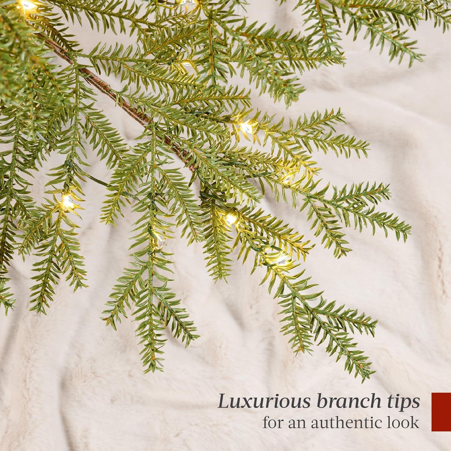 Best Choice Products 6ft Pre-Lit Sparse Christmas Tree w/ 200 2-in-1 LED Lights, Cordless Connection, Metal Stand