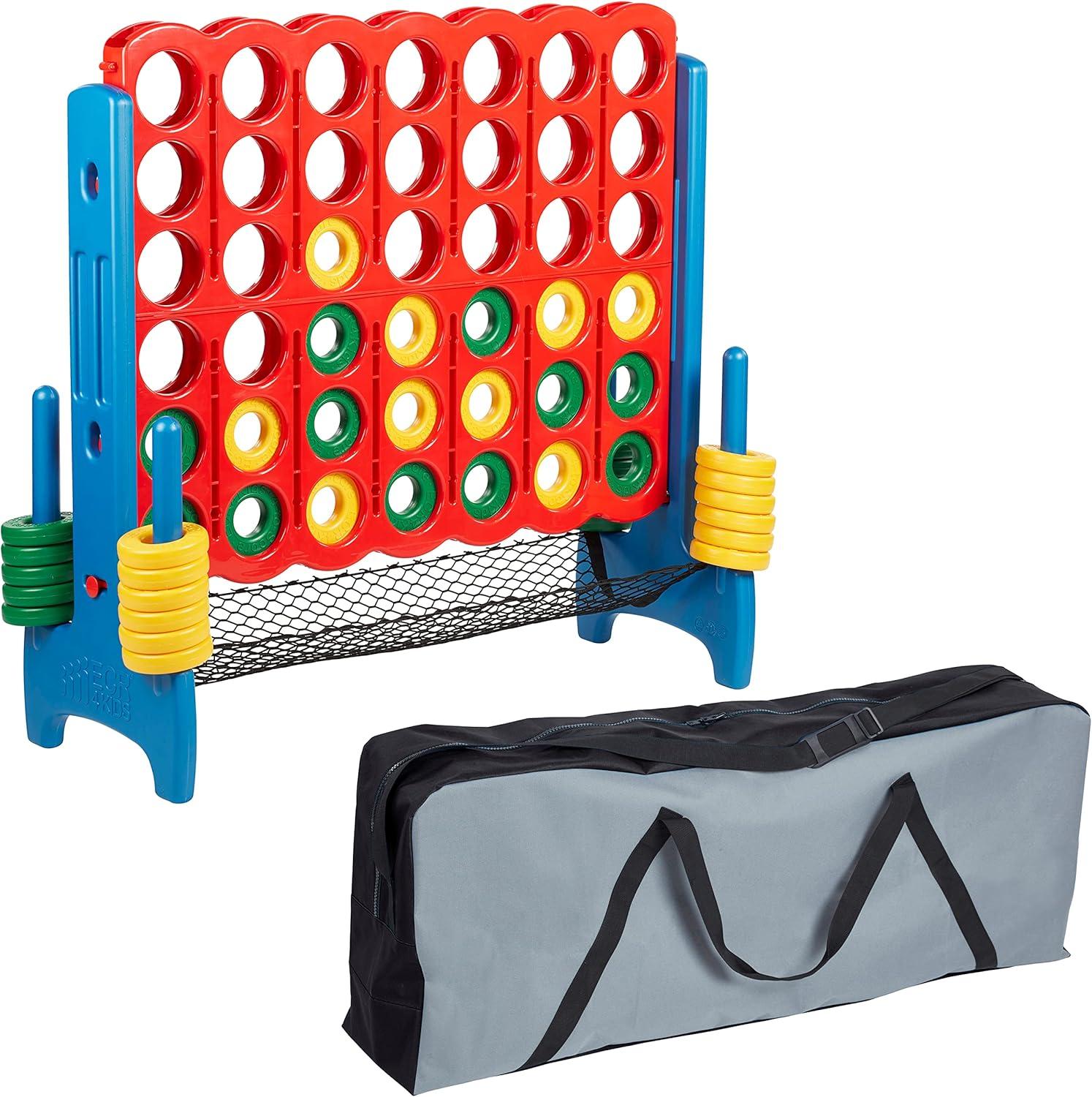 ECR4Kids ECR4Kids Jumbo 4-To-Score with Mesh Net and Carry Bag, Giant Game, Assorted