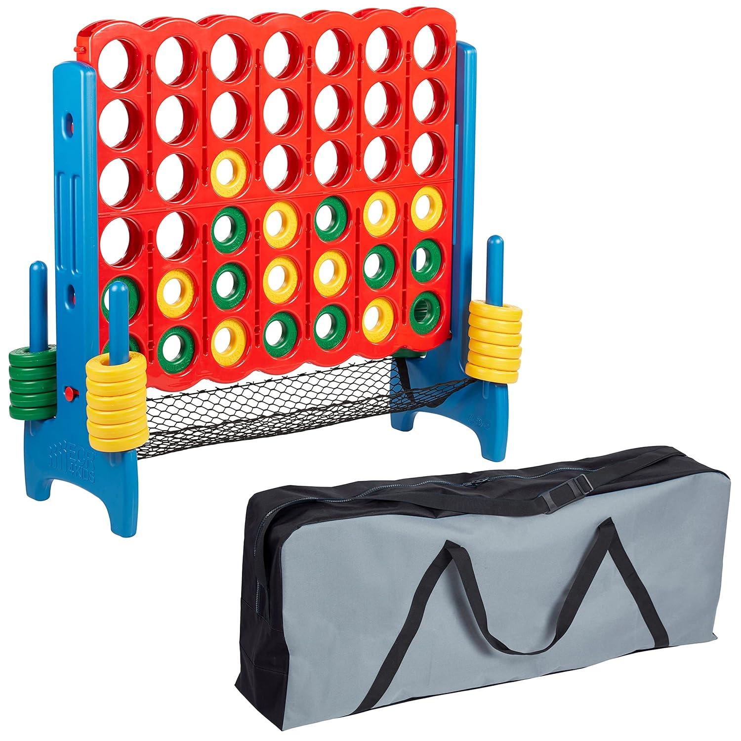 ECR4Kids ECR4Kids Jumbo 4-To-Score with Mesh Net and Carry Bag, Giant Game, Assorted