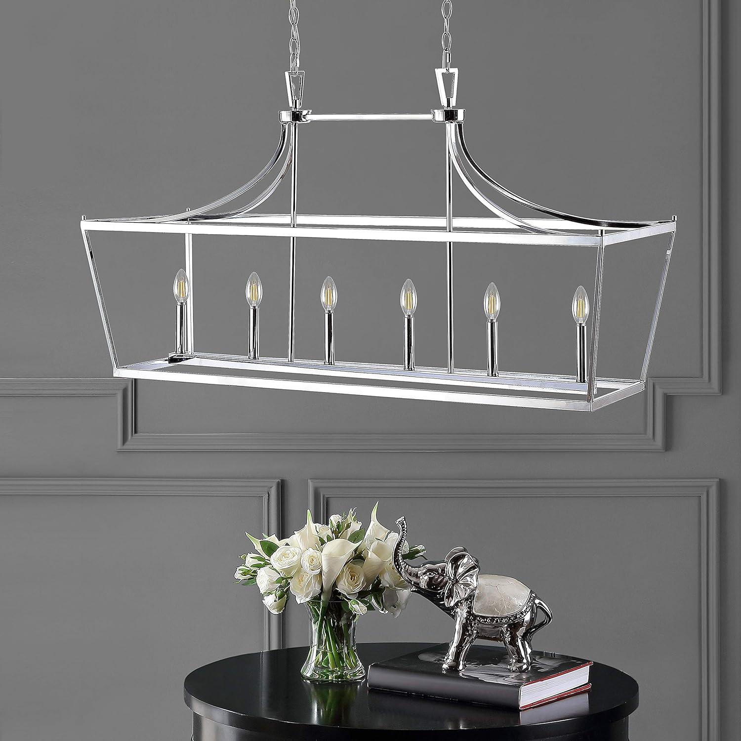 Aroris 6 Light 49" Pendant - PND4093 - Oil Rub Bronze - Safavieh