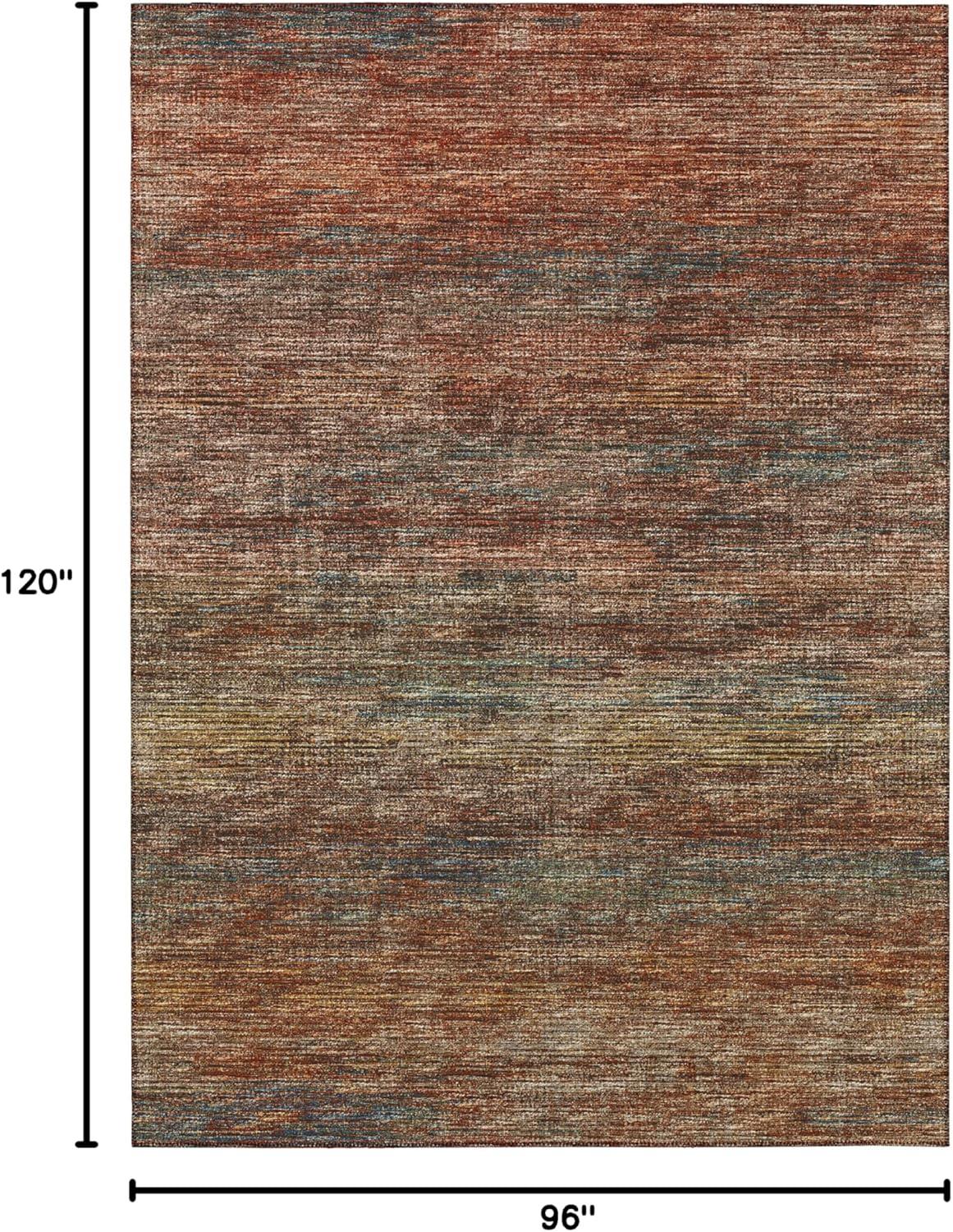 Burgundy Chenille Flat Woven 8' x 10' Area Rug