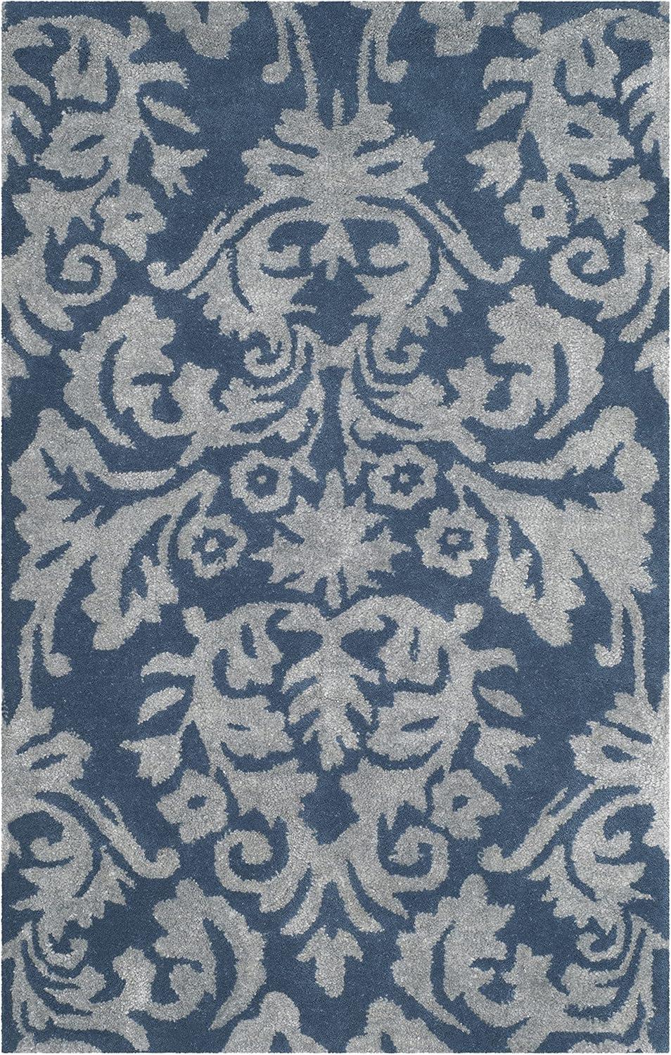 Bella BEL156 Hand Tufted Accent Rug - Navy/Grey - 2'6"x4' - Safavieh.