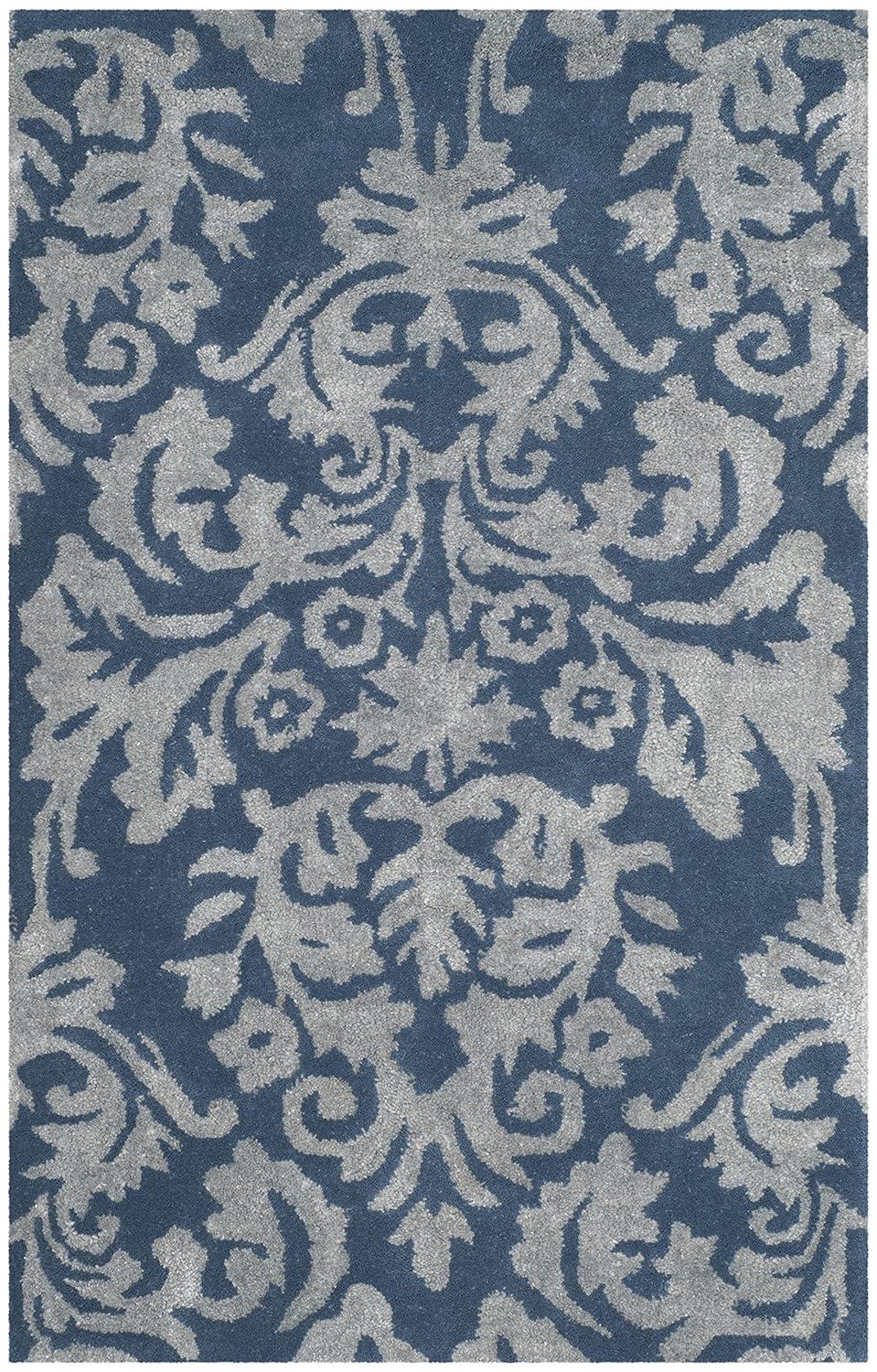 Bella BEL156 Hand Tufted Accent Rug - Navy/Grey - 2'6"x4' - Safavieh.