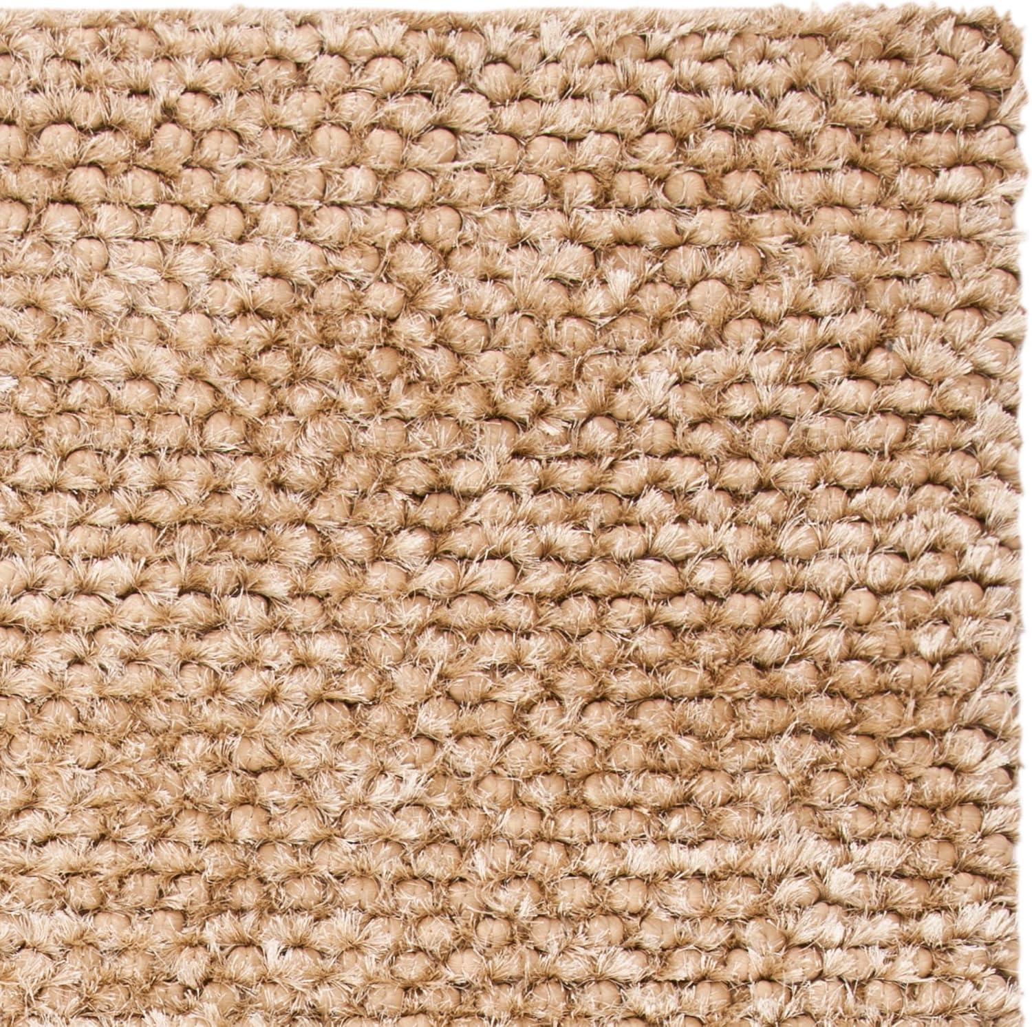 Saint Tropez Shag STS641 Hand Woven Area Rug - Taupe - 5'x8' - Safavieh.