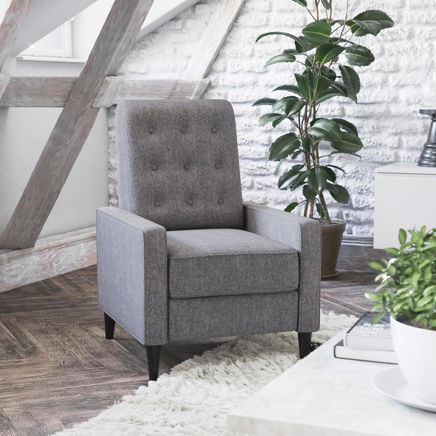 Flash Furniture Ezra Ezra Fabric Push Back Recliner, Gray