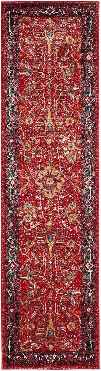 Vintage Hamadan VTH220 Power Loomed Indoor Runner Rug - Orange/Navy - 2'3"x10' - Safavieh