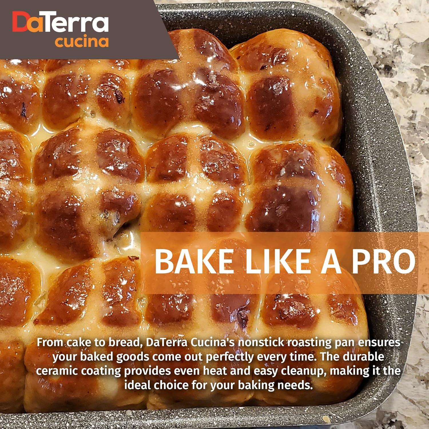 DaTerra Cucina Italian Ceramic Nonstick Roasting / Lasagna Pan - 16.1 x 11.7 x 2.7 inch