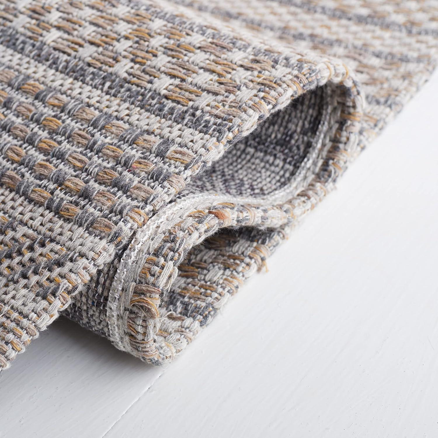 Martha Stewart Rugs Martha Stewart Cotton Striped Rug in Gray/Taupe