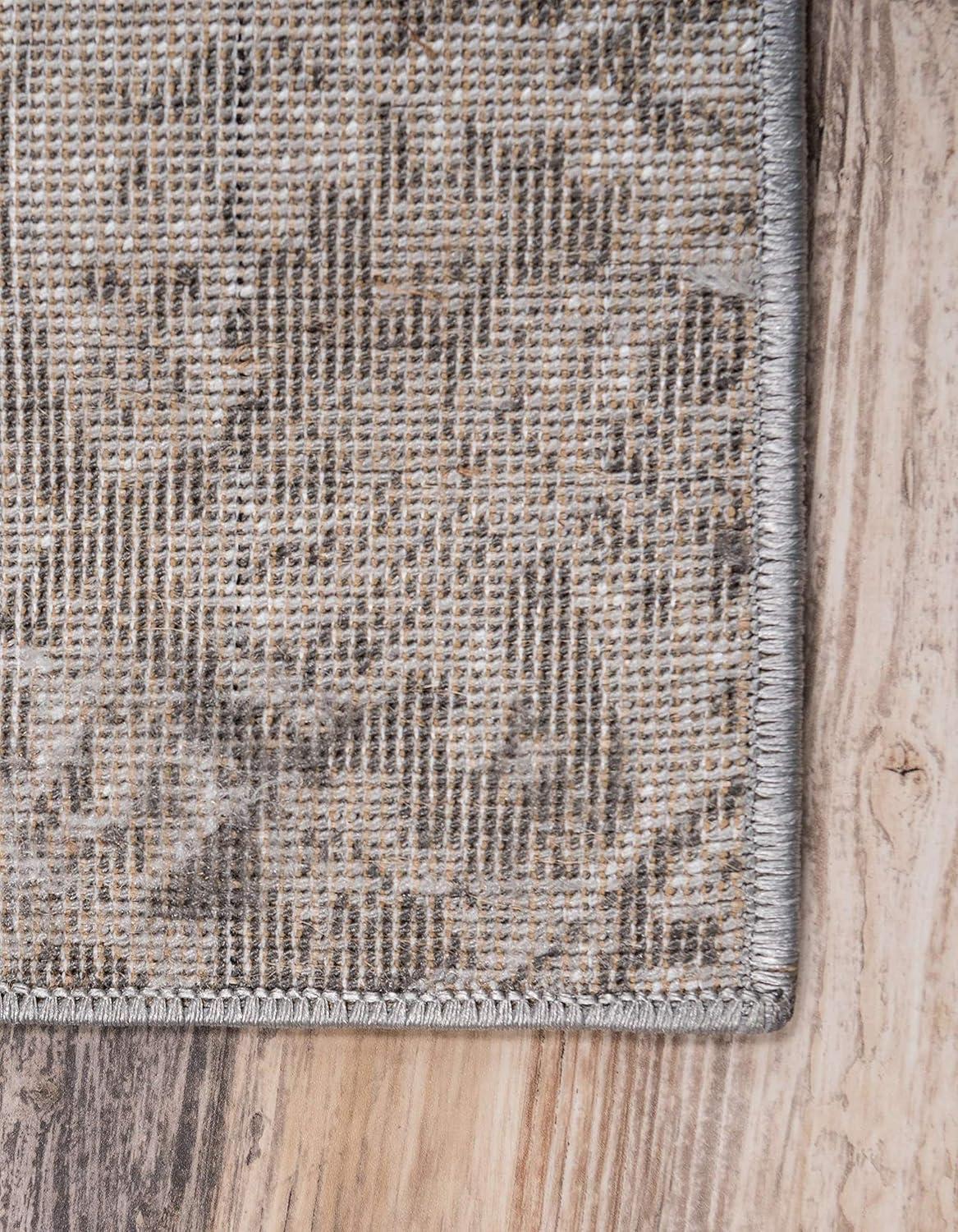 Unique Loom 4' 0 x 6' 0 Sofia Grace Dark Gray Area Rug