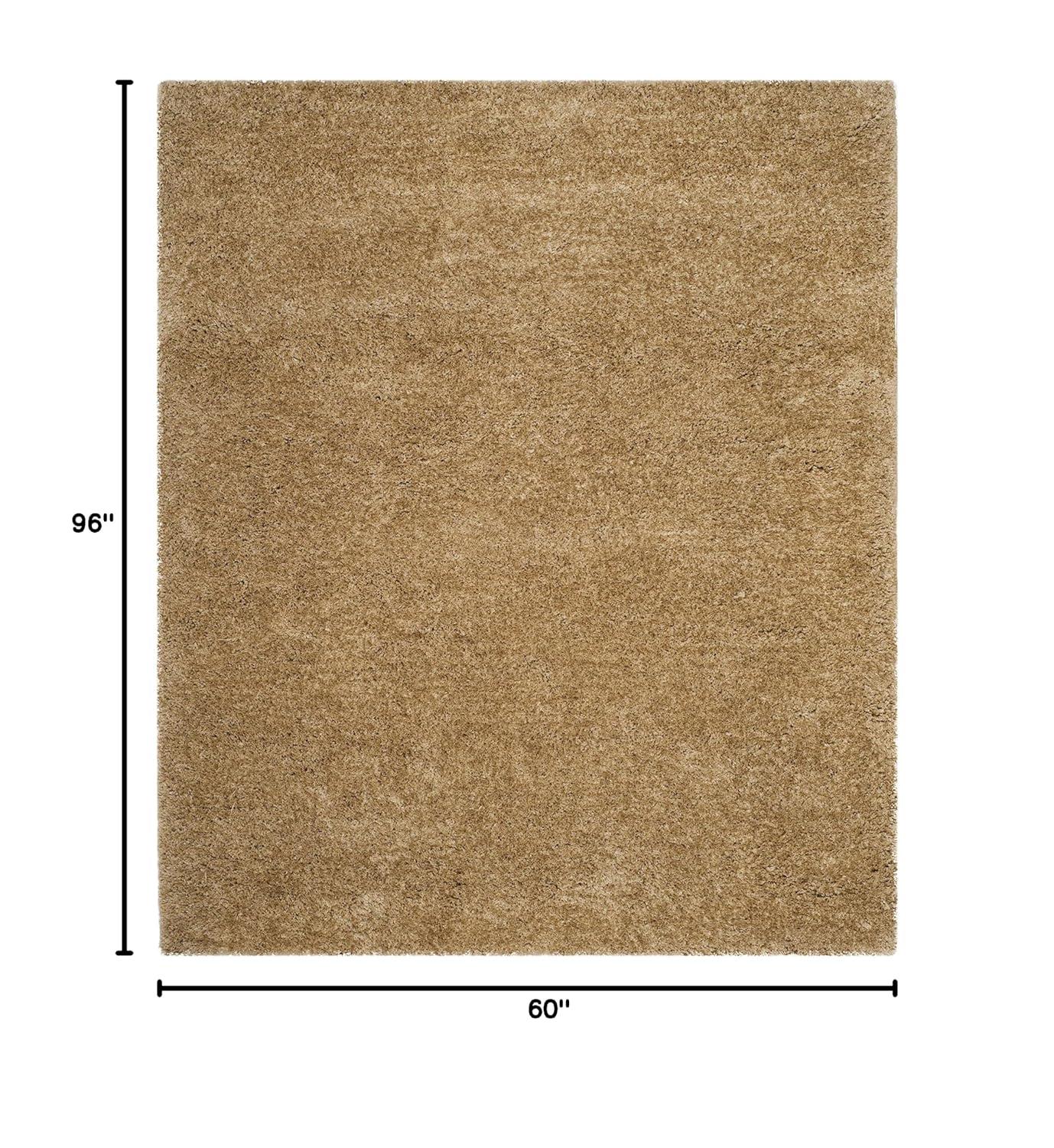 Express Shag SGE620 Hand Tufted Indoor Area Rug - Beige - 5'x8' - Safavieh