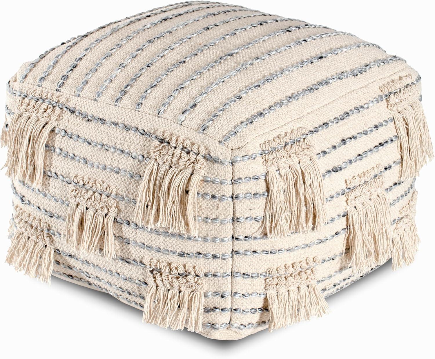 Cherokee Pouf Cream - Anji Mountain
