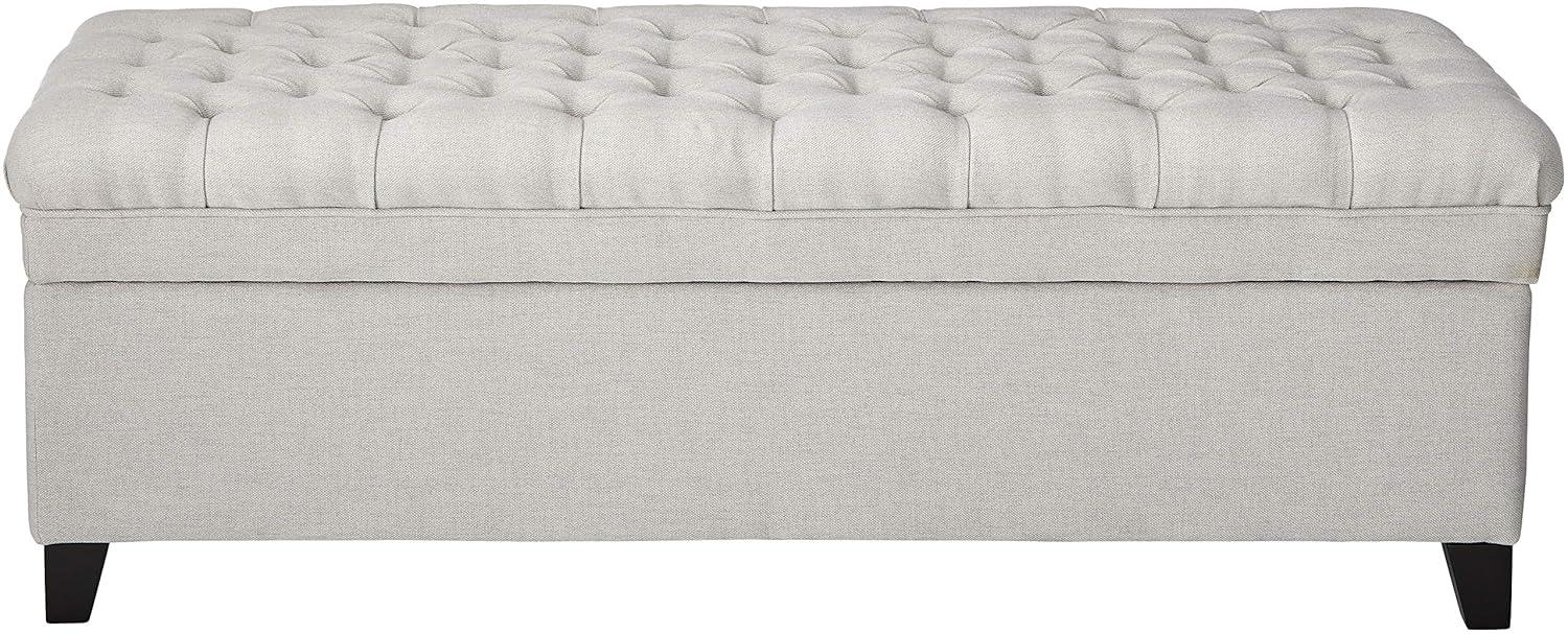 Christopher Knight Home Juliana Storage Ottoman Light Gray: Upholstered, Hardwood Frame, 250lb Capacity