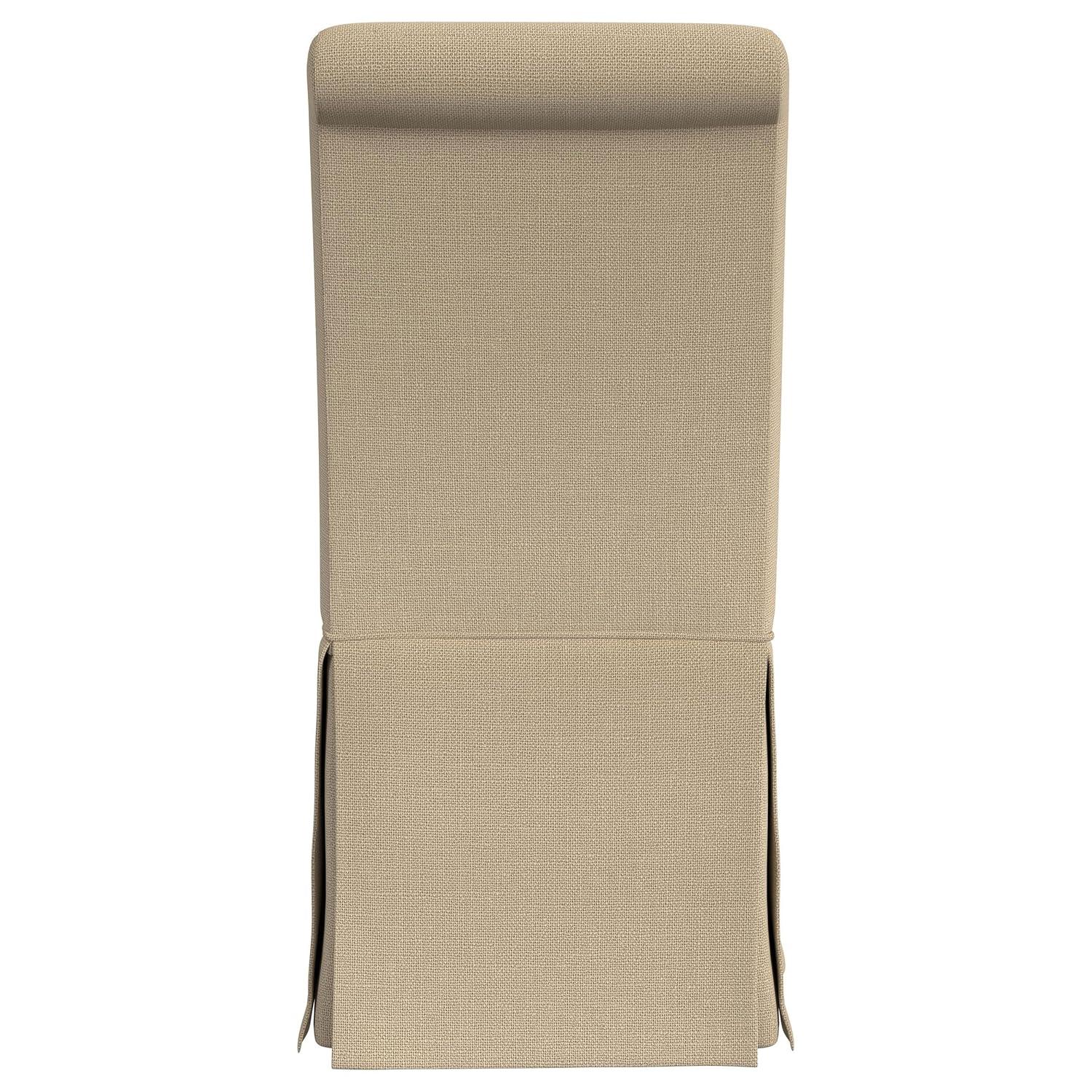 Coaster Shawna Fabric Upholstered Skirted Dining Chair in Khaki