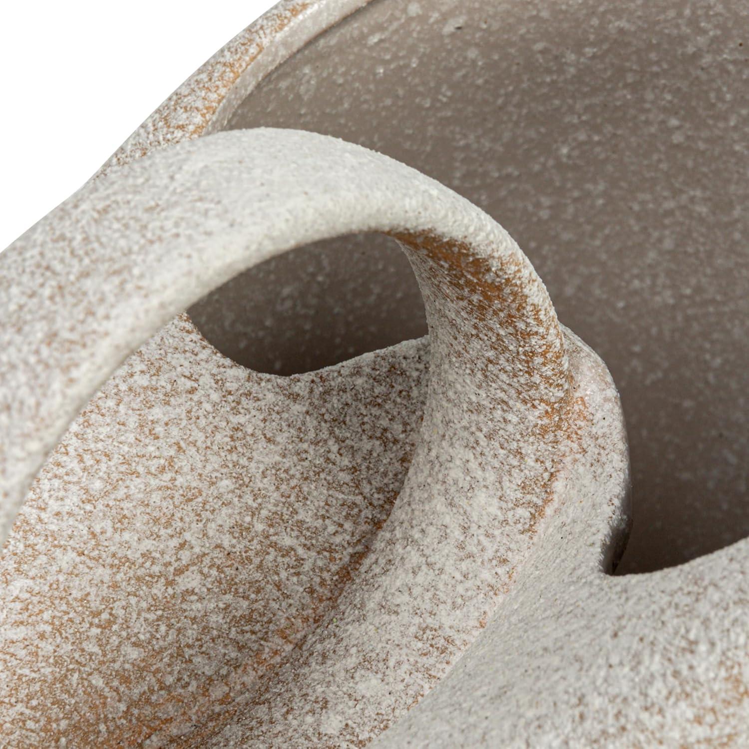 Bloomingville 9 Inches 82-Ounce Textured Stoneware Pitcher in Reactive Glaze, White