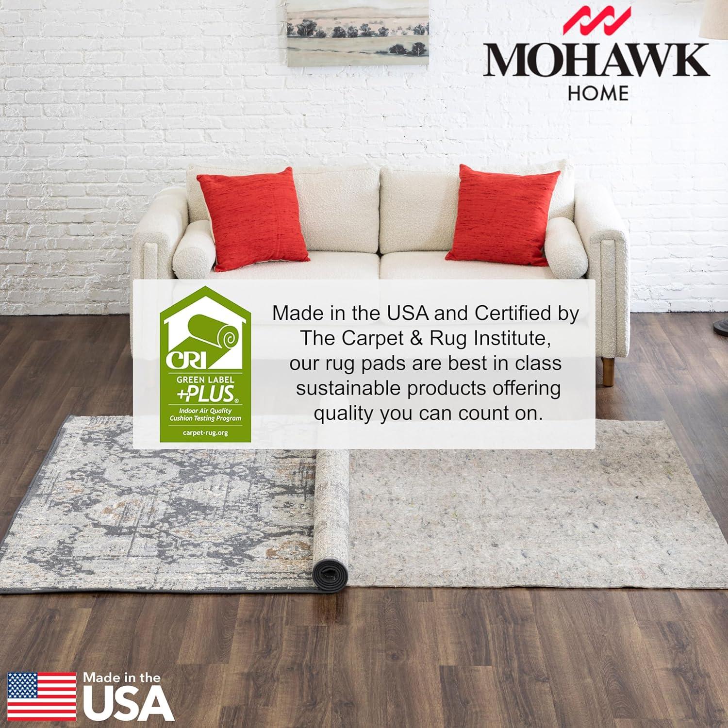 10'x14' Premium Dual Surface Rug Pad Beige - Mohawk Home: Skid-Resistant Carpet Pad, Polyester & Latex Backing