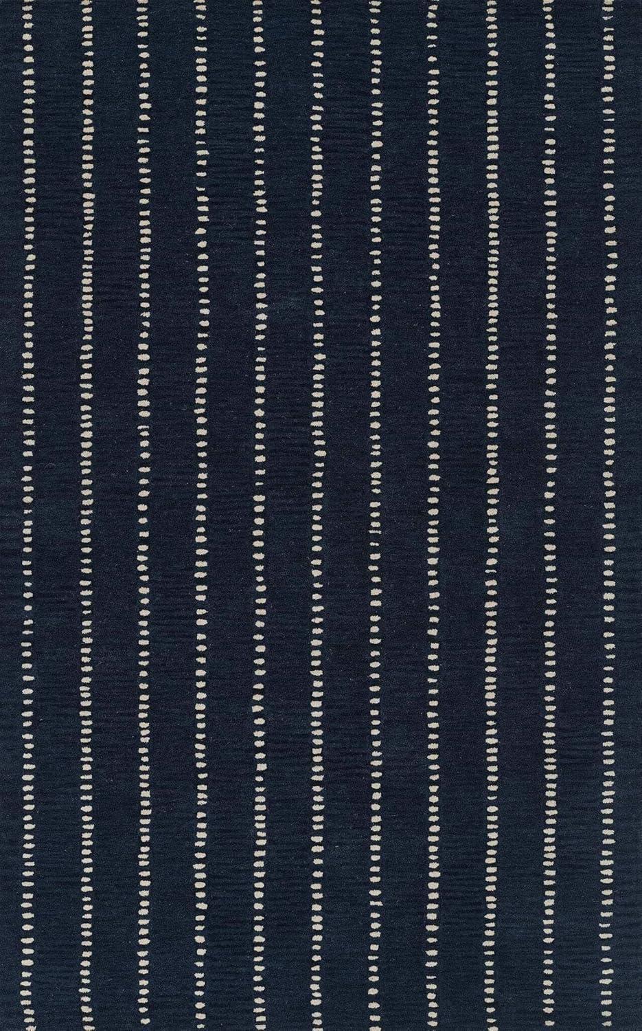 Posey Hand-Tufted Wool Rug - Navy / 3'6" x 5'6"