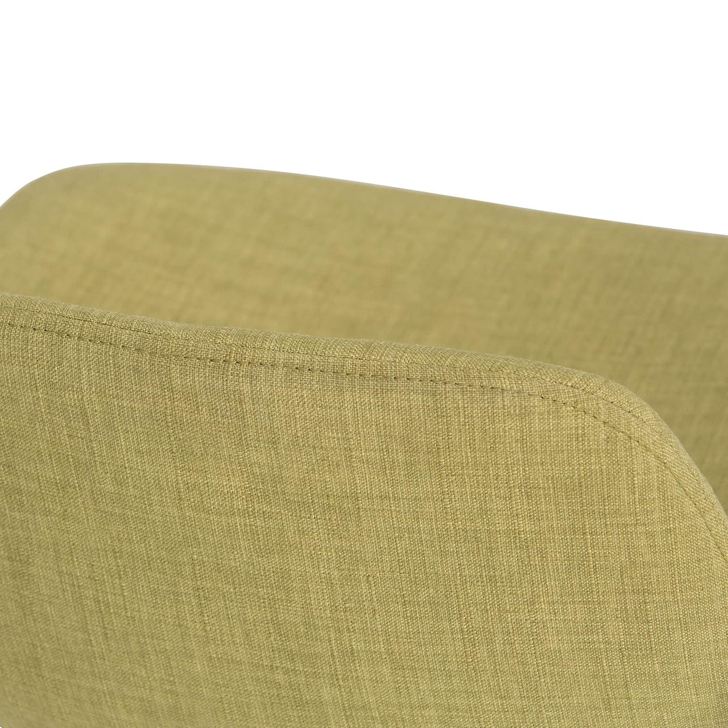 Simpli Home Randolph Mid Century Modern 28 inch Bentwood Counter/ Bar Height Stool (Set of 2) in Acid Green Linen Look Fabric