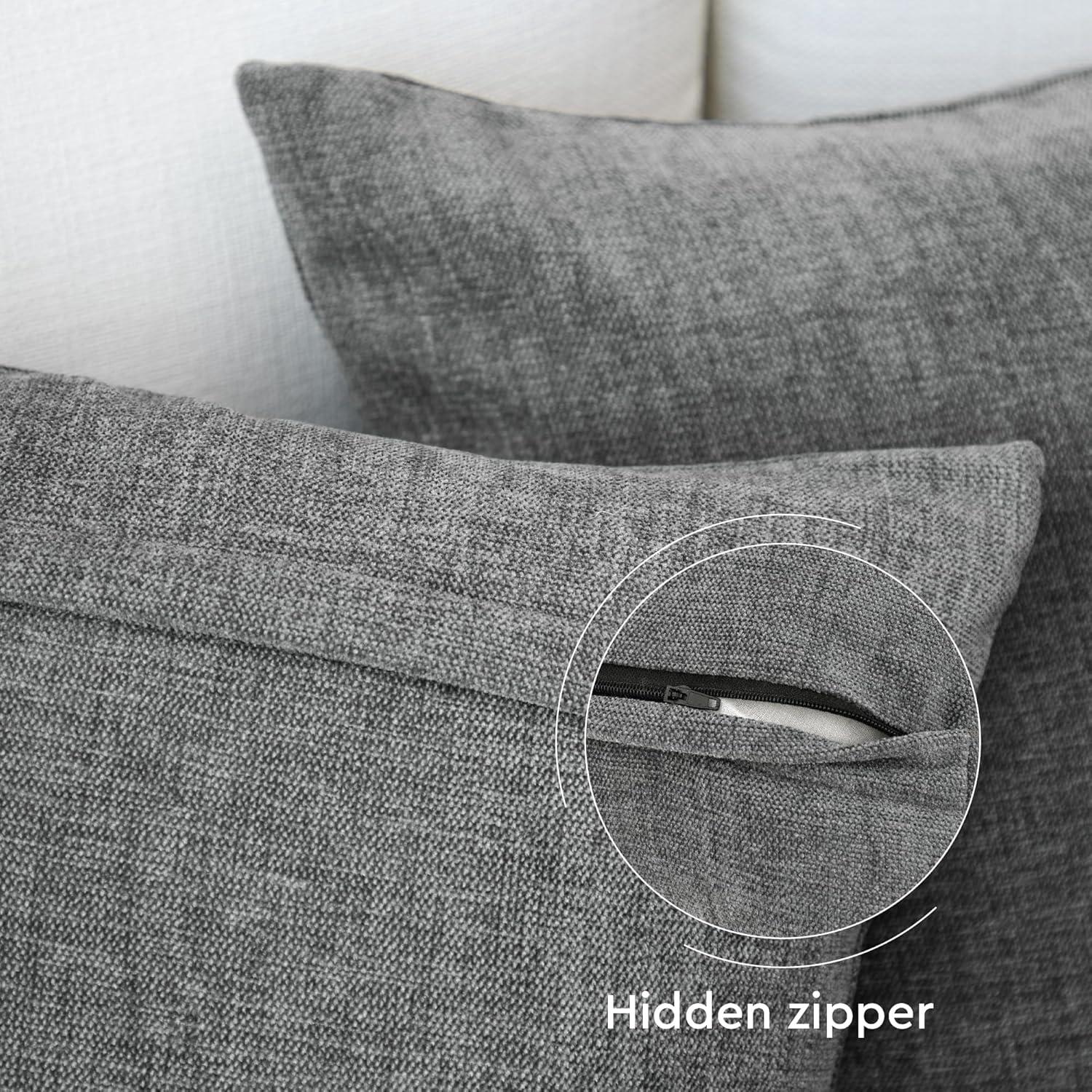 Topfinel Square Chenille Pillow Cover (Set of 2)