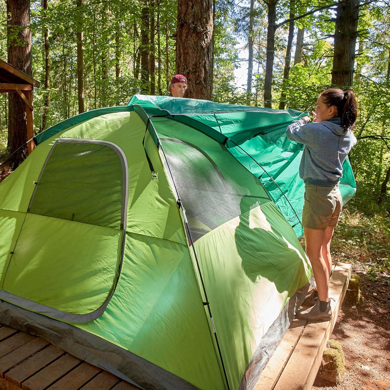 Coleman Sundome 4-Person Camping Family Tent - Green