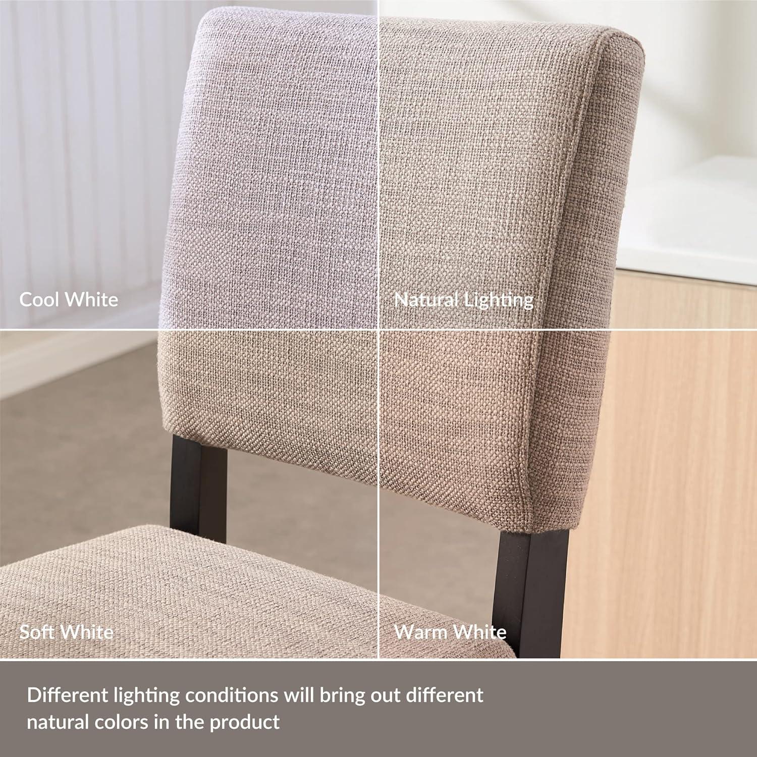 Leick Home Upholstered Back Counter Height Stool with Wood Base-Set of 2 Black and Gray Woven Fabric