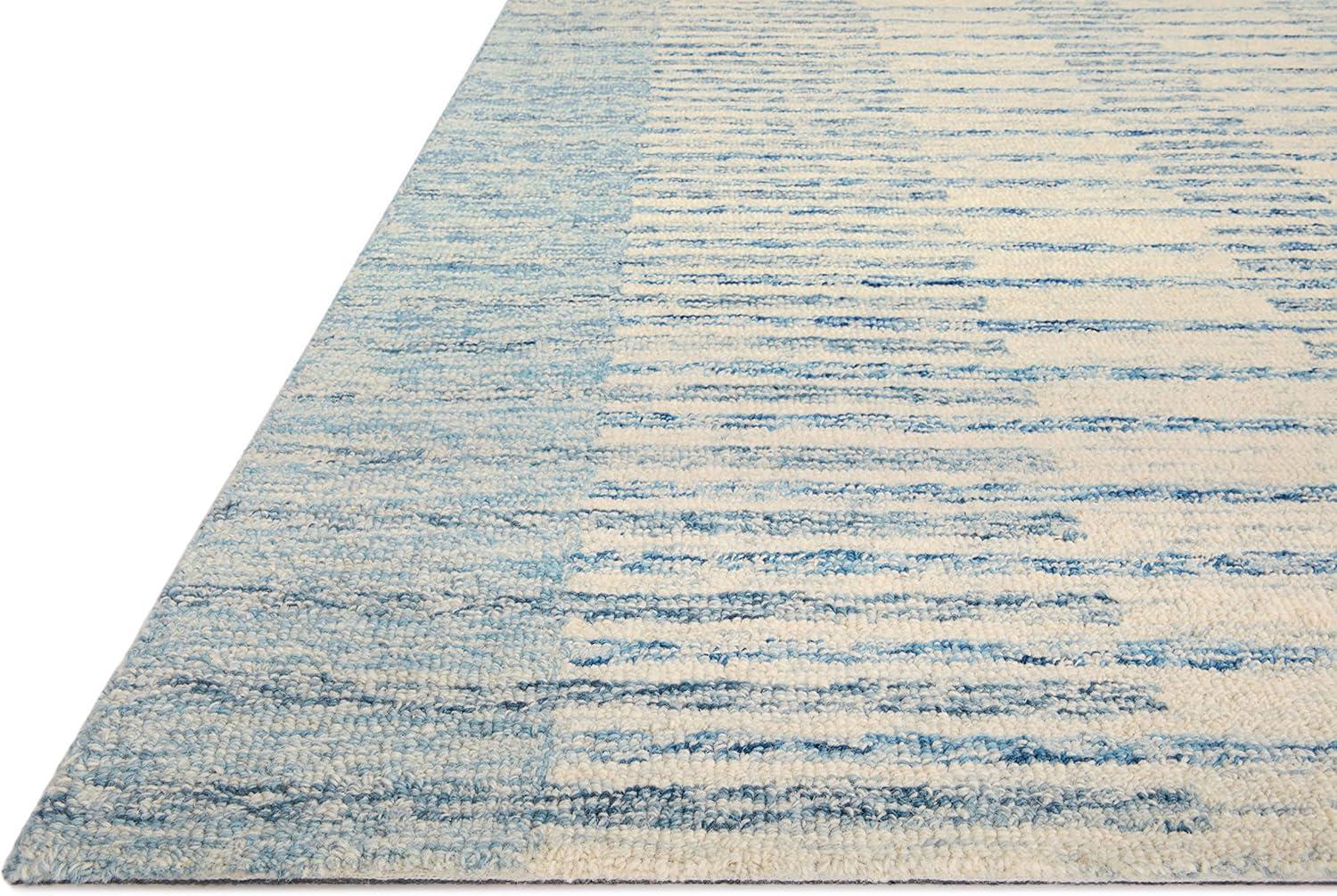 Chris Loves Julia x Loloi Chris Collection CHR-01 Ivory / Denim, TransitionalArea Rug