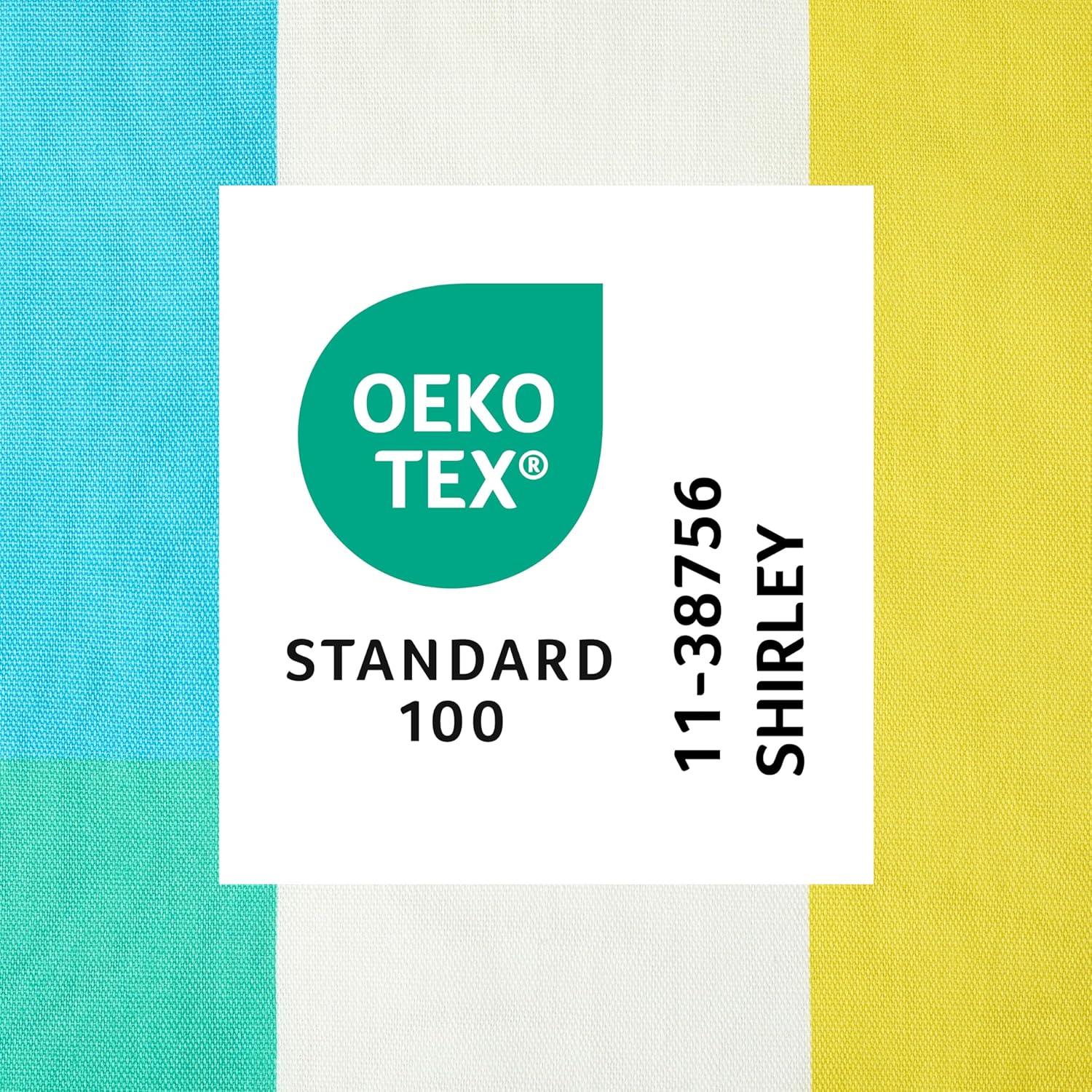 Town & Country Living TOWN & COUNTRY PLAY Lucy Mid Century Squares Fabric Shower Curtain 70"x72"