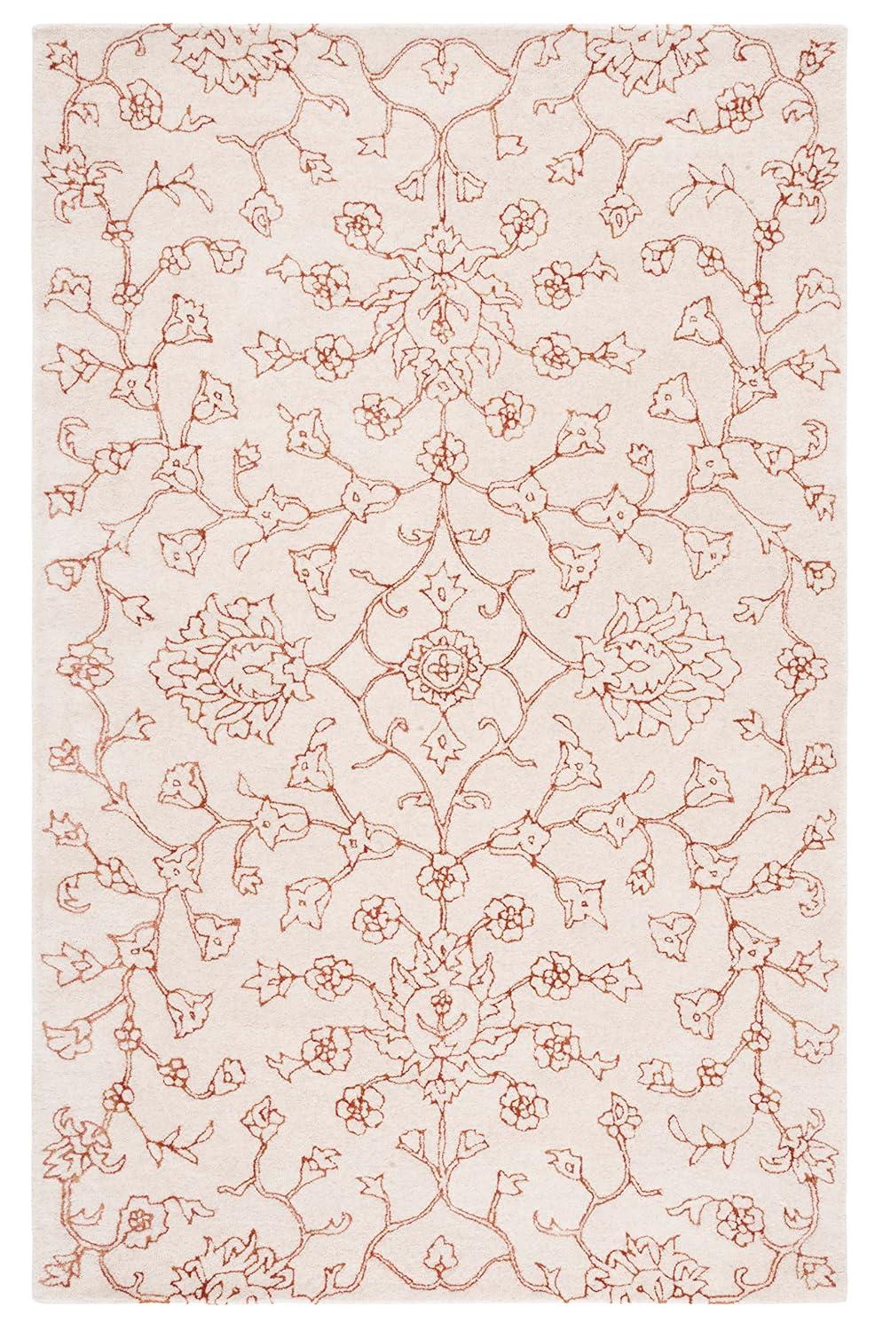Jardin JAR730 Hand Tufted Area Rug - Ivory/Rust - 8'x10' - Safavieh.
