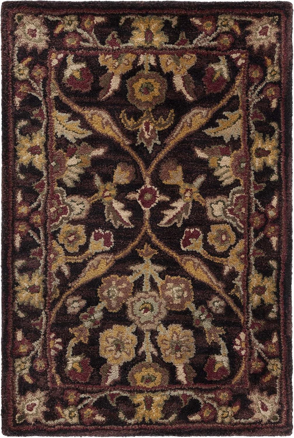 Antiquity AT51 Hand Tufted Indoor Accent Rug - Dark Plum/Gold - 2'3"x4' - Safavieh