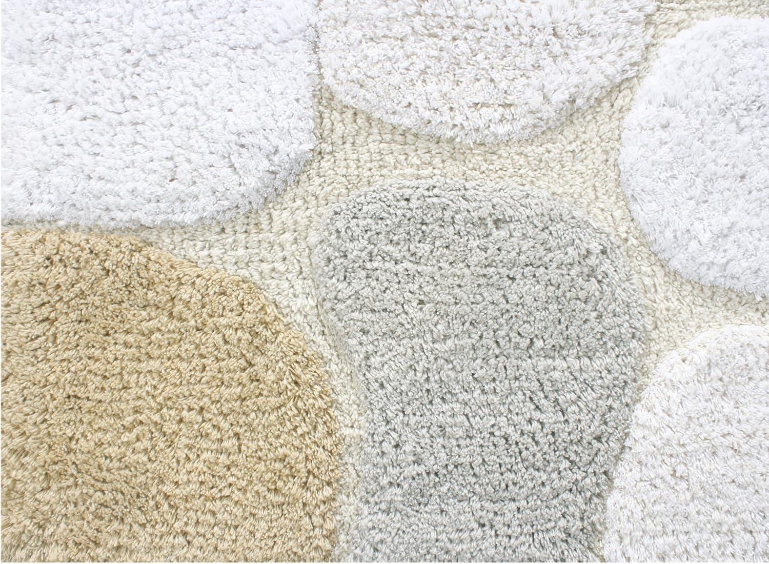 2pc 32"x20" Pebbles Bath Rug Set Spa Light Beige - Chesapeake Merchandising: Cotton Tufted Bathroom Mats, Machine Washable