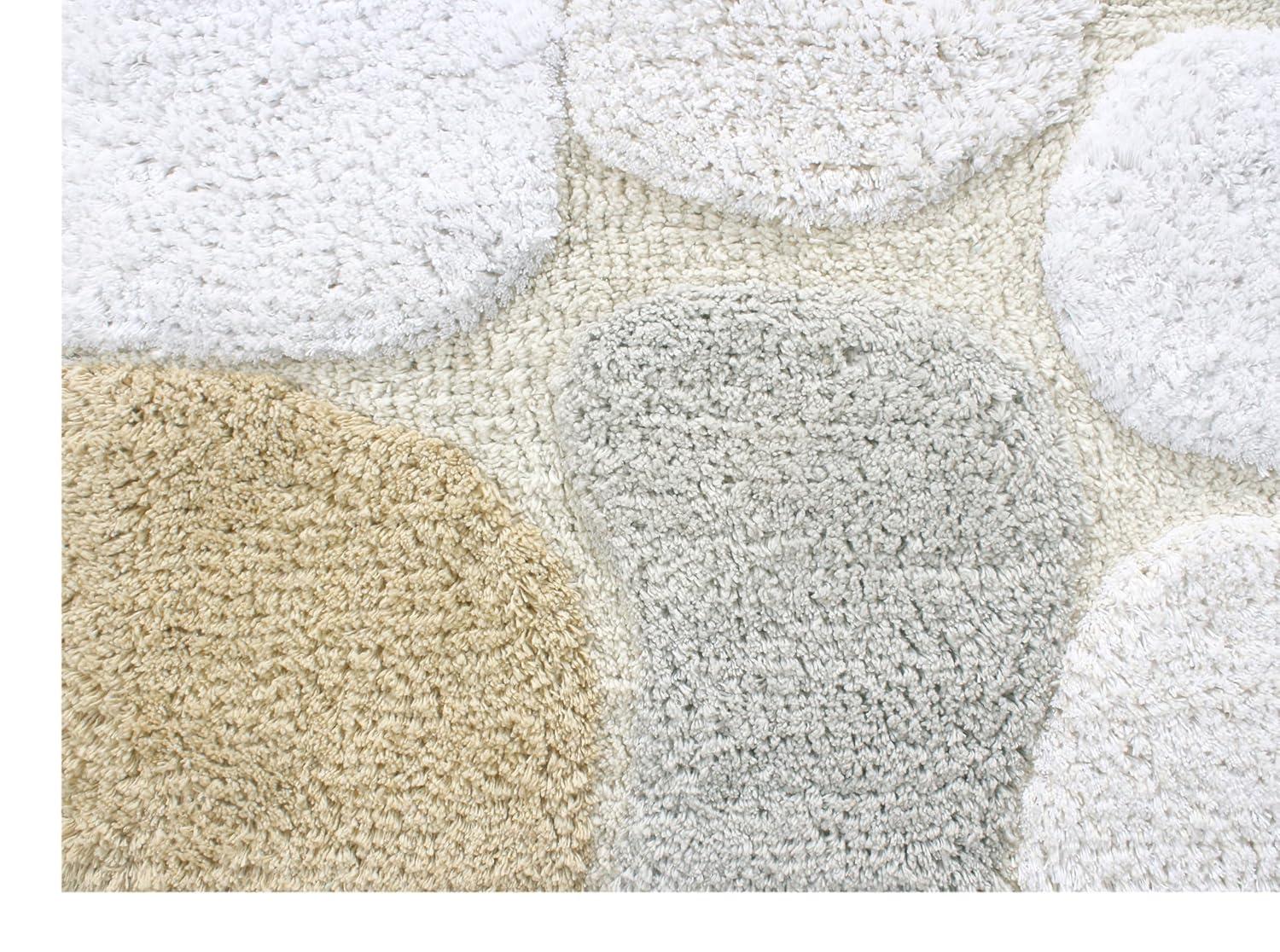 2pc 32"x20" Pebbles Bath Rug Set Spa Light Beige - Chesapeake Merchandising: Cotton Tufted Bathroom Mats, Machine Washable