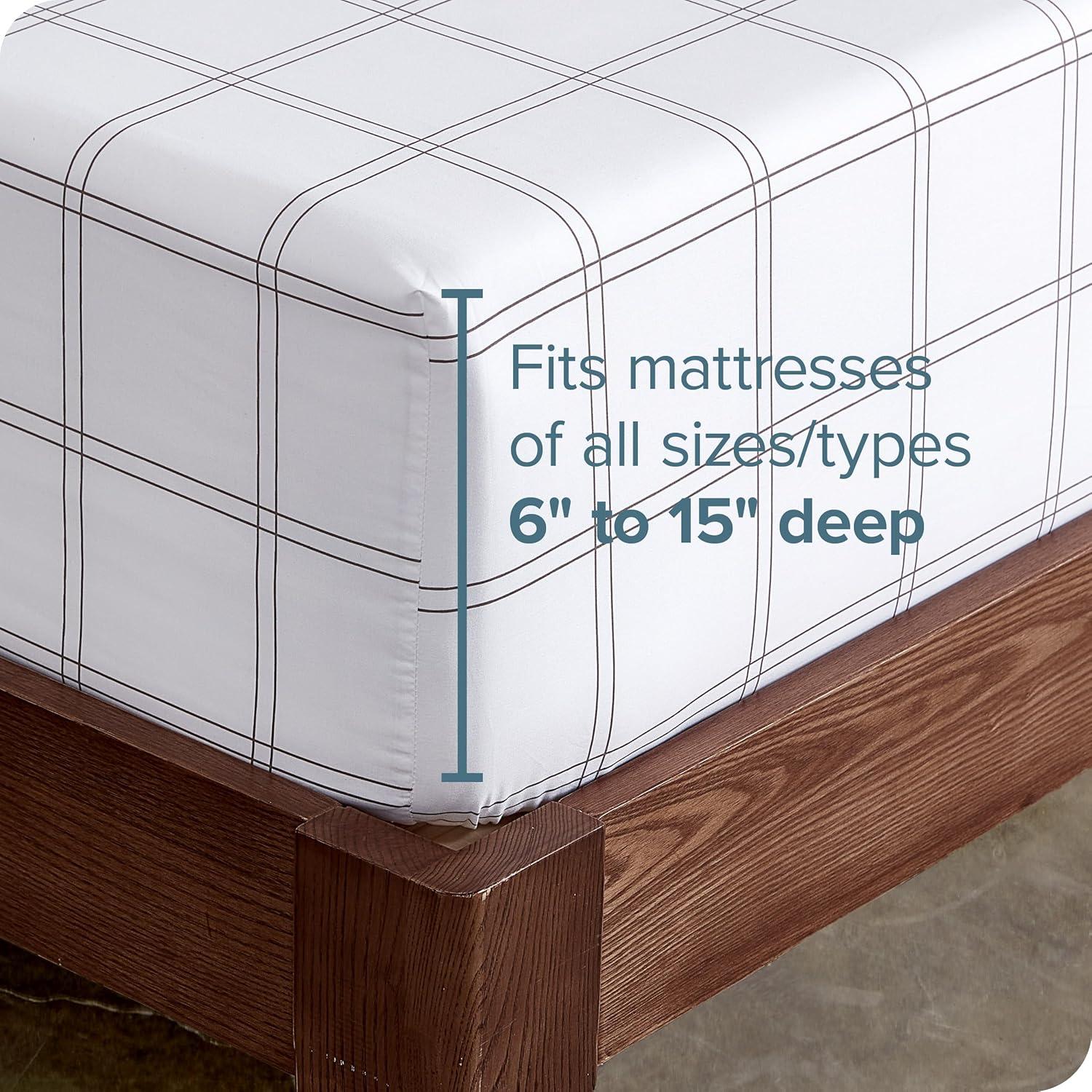 Bare Home Microfiber Fitted Sheet