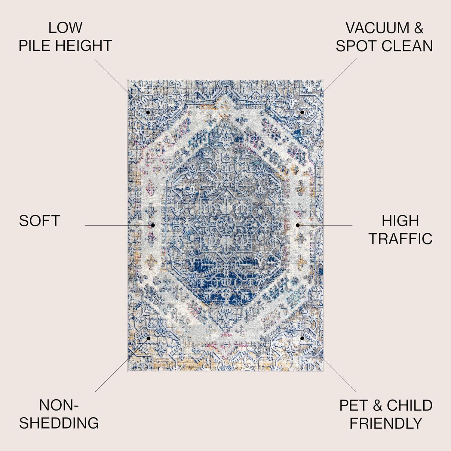 Modern Persian Boho Vintage Area Rug  - JONATHAN Y