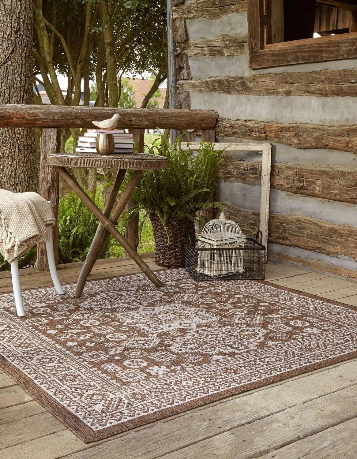 Unique Loom Outdoor Aztec Area Rug