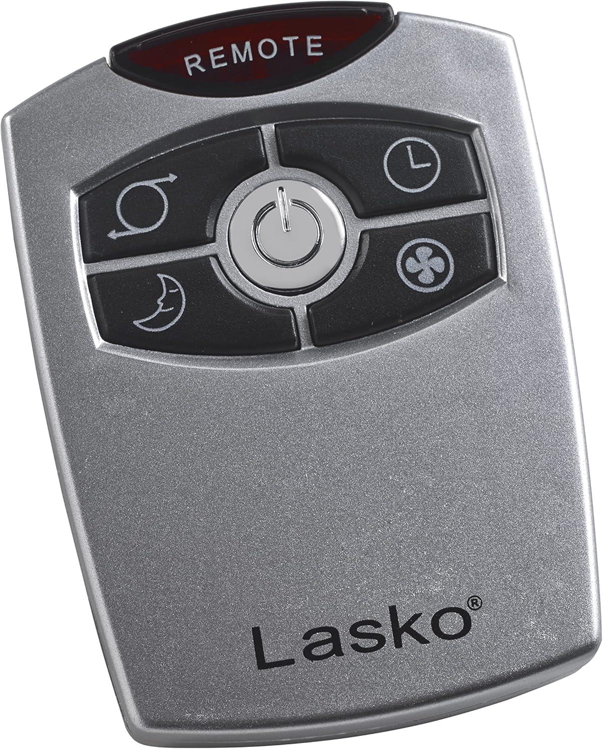 Lasko 52″ Adjustable Oscillating Pedestal Tower Fan with Timer and Remote, Gray, 2535, New