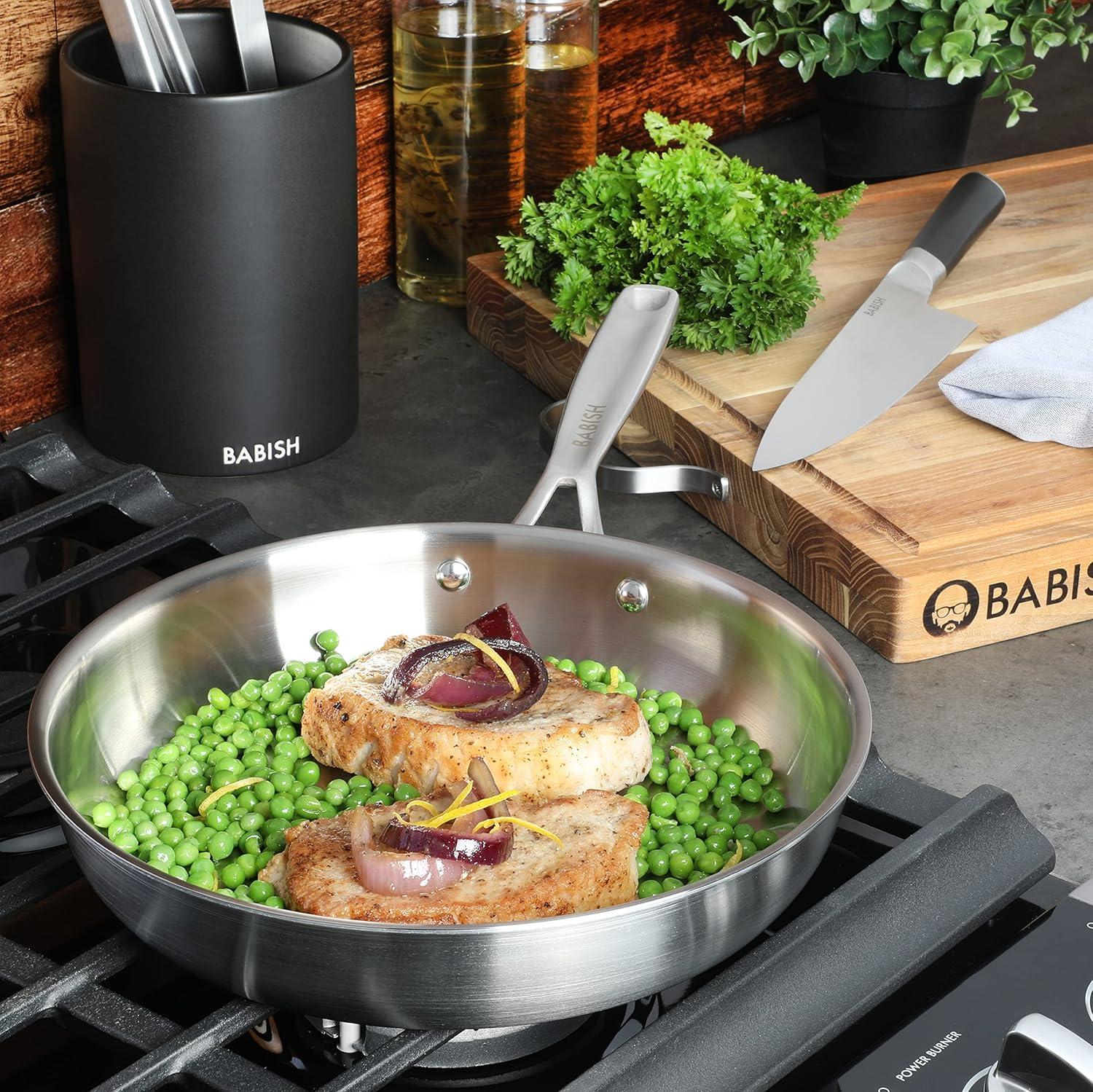 Babish Stainless Steel (18/8) Non-Stick Frying Pan