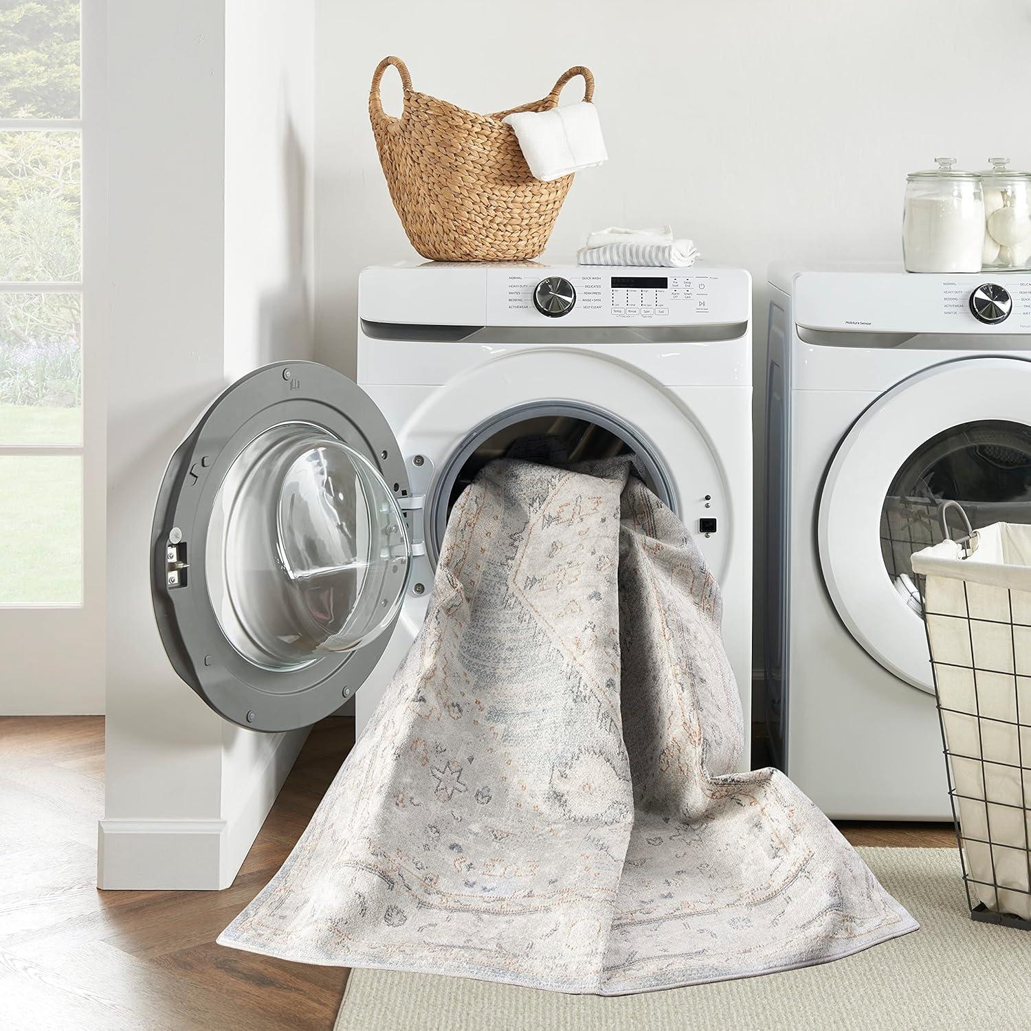 Nourison 2' x 6' Runner Astra Vintage Persian Indoor Flatweave Area Rug Light Blue